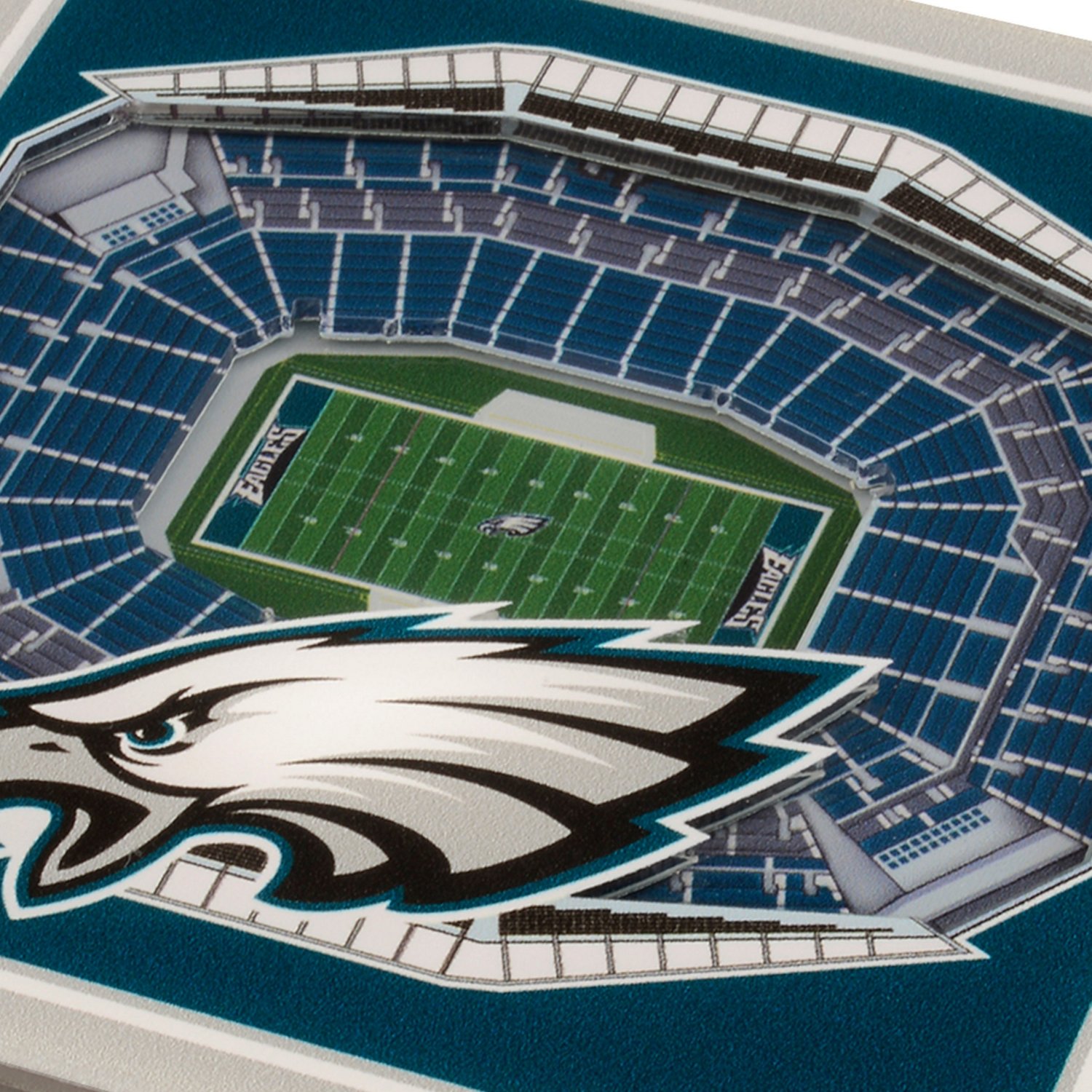 YouTheFan Philadelphia Eagles 3-D StadiumViews Coasters 2-Pack                                                                   - view number 2
