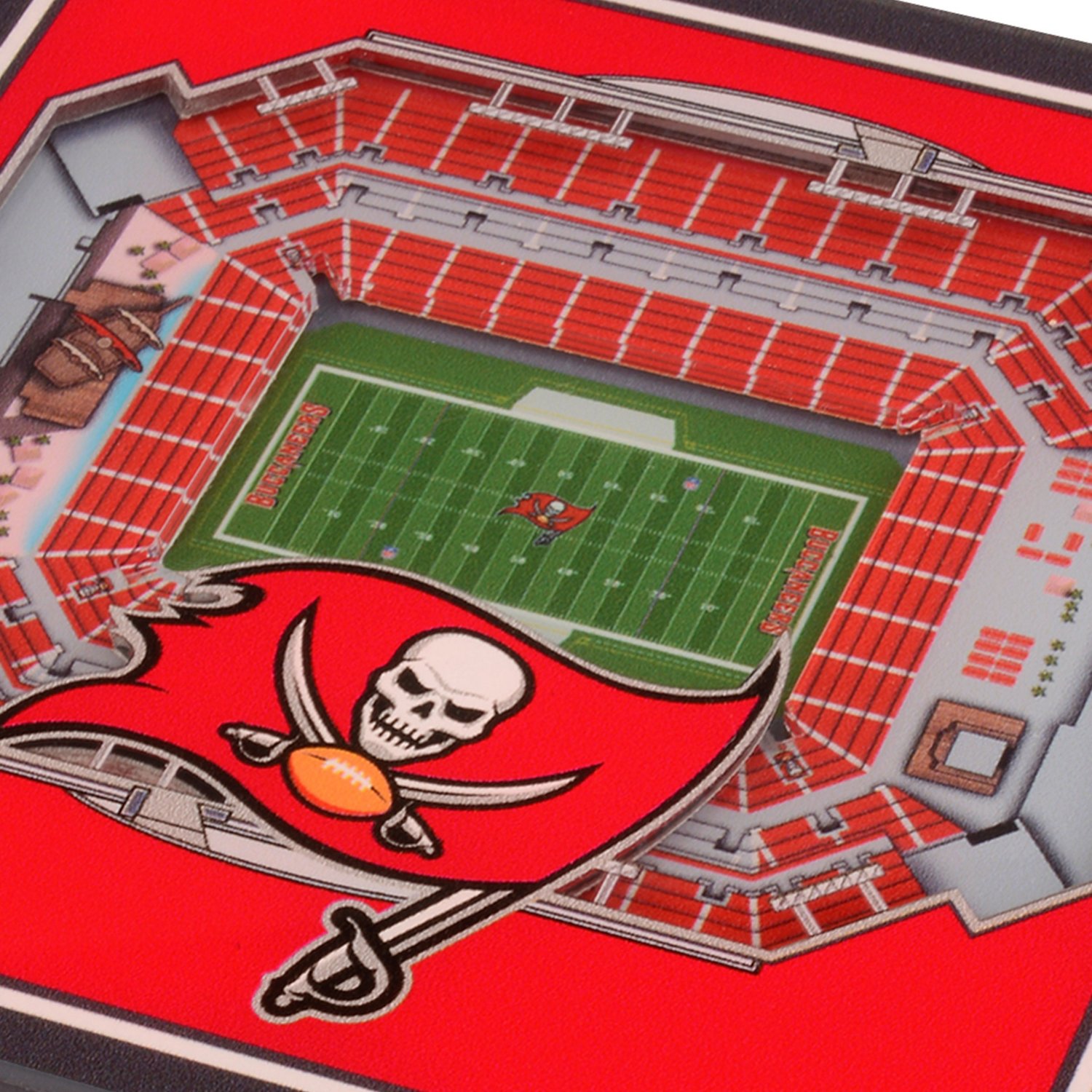 YouTheFan Tampa Bay Buccaneers 3-D StadiumViews Coasters 2-Pack                                                                  - view number 2