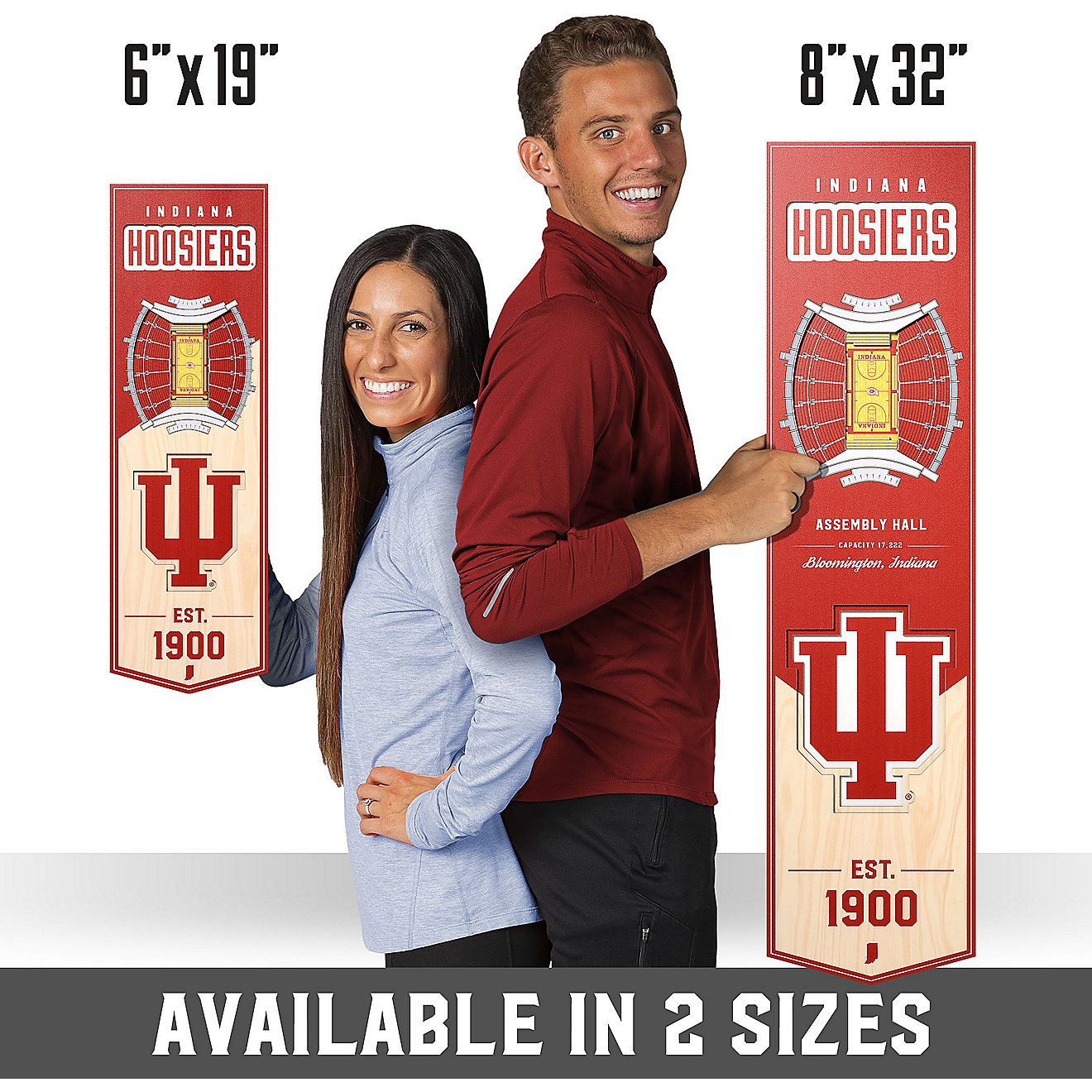 YouTheFan Indiana University 8 in x 32 in 3-D Stadium Banner                                                                     - view number 7