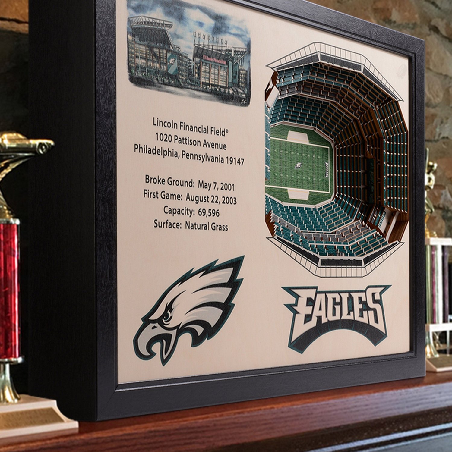 YouTheFan Philadelphia Eagles Lincoln Financial Field 3-D Stadium Banner                                                         - view number 2