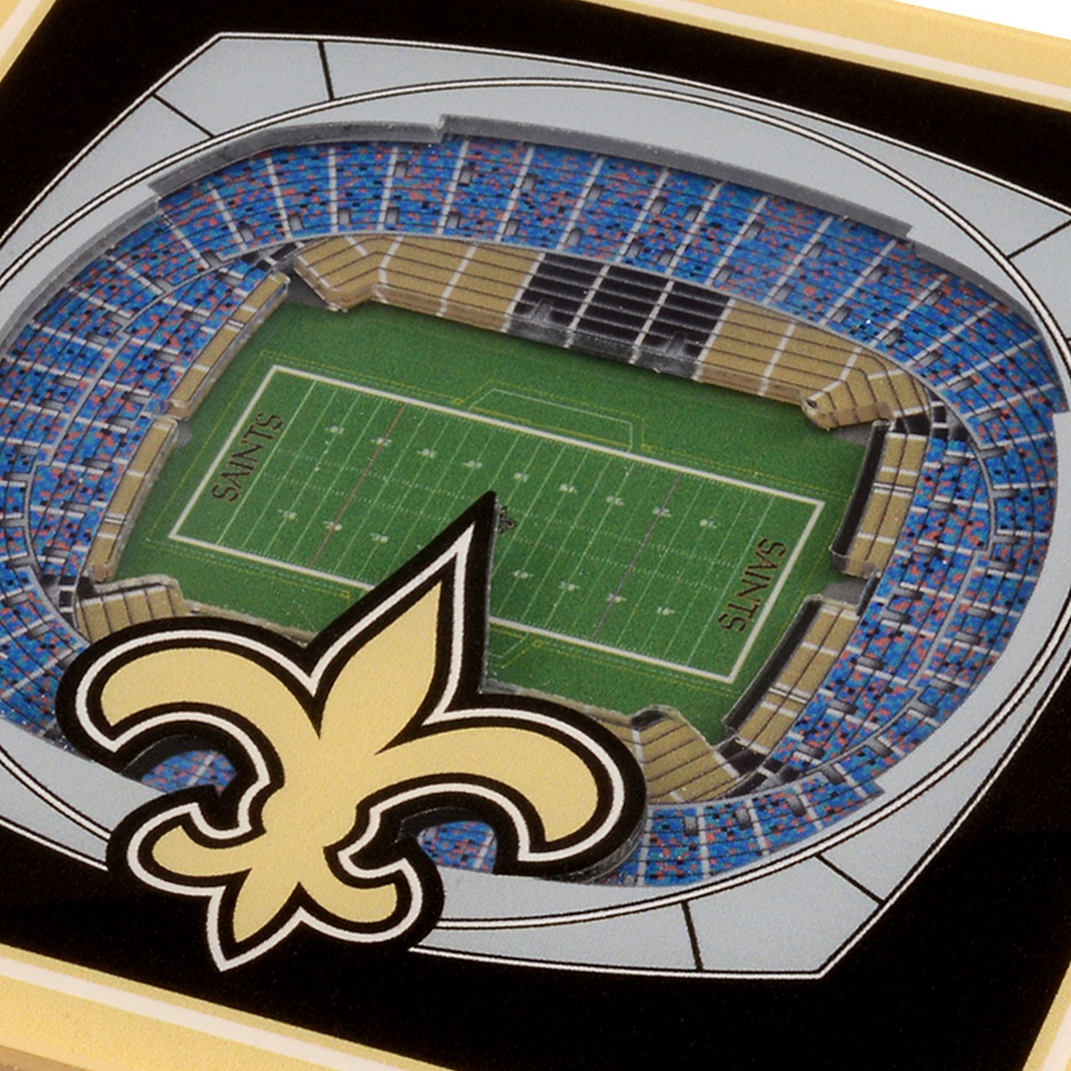 YouTheFan New Orleans Saints 3-D Stadium Views 2-Piece Coaster Set
