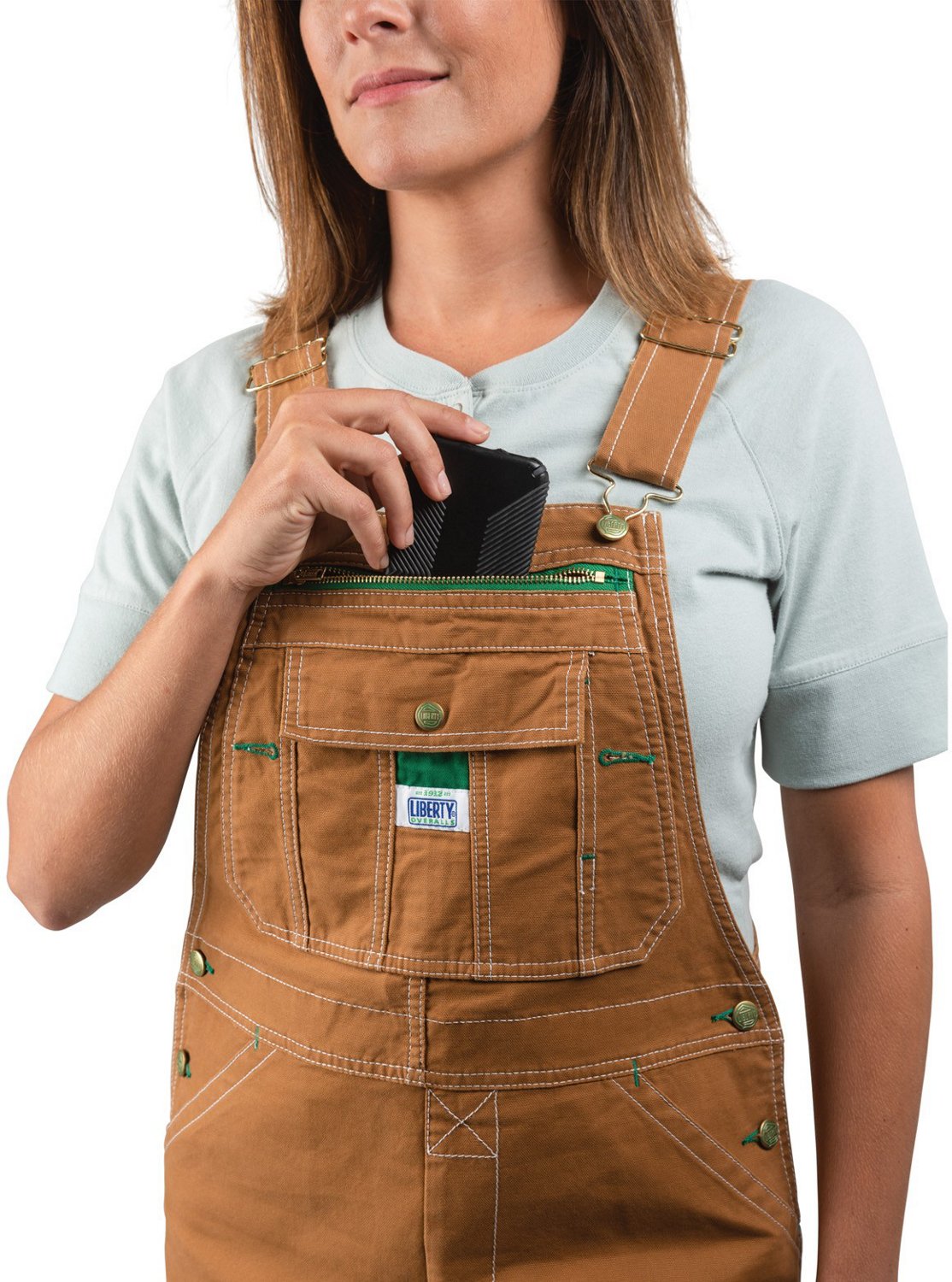 Liberty Women's Washed Duck Bib Overalls - view number 3