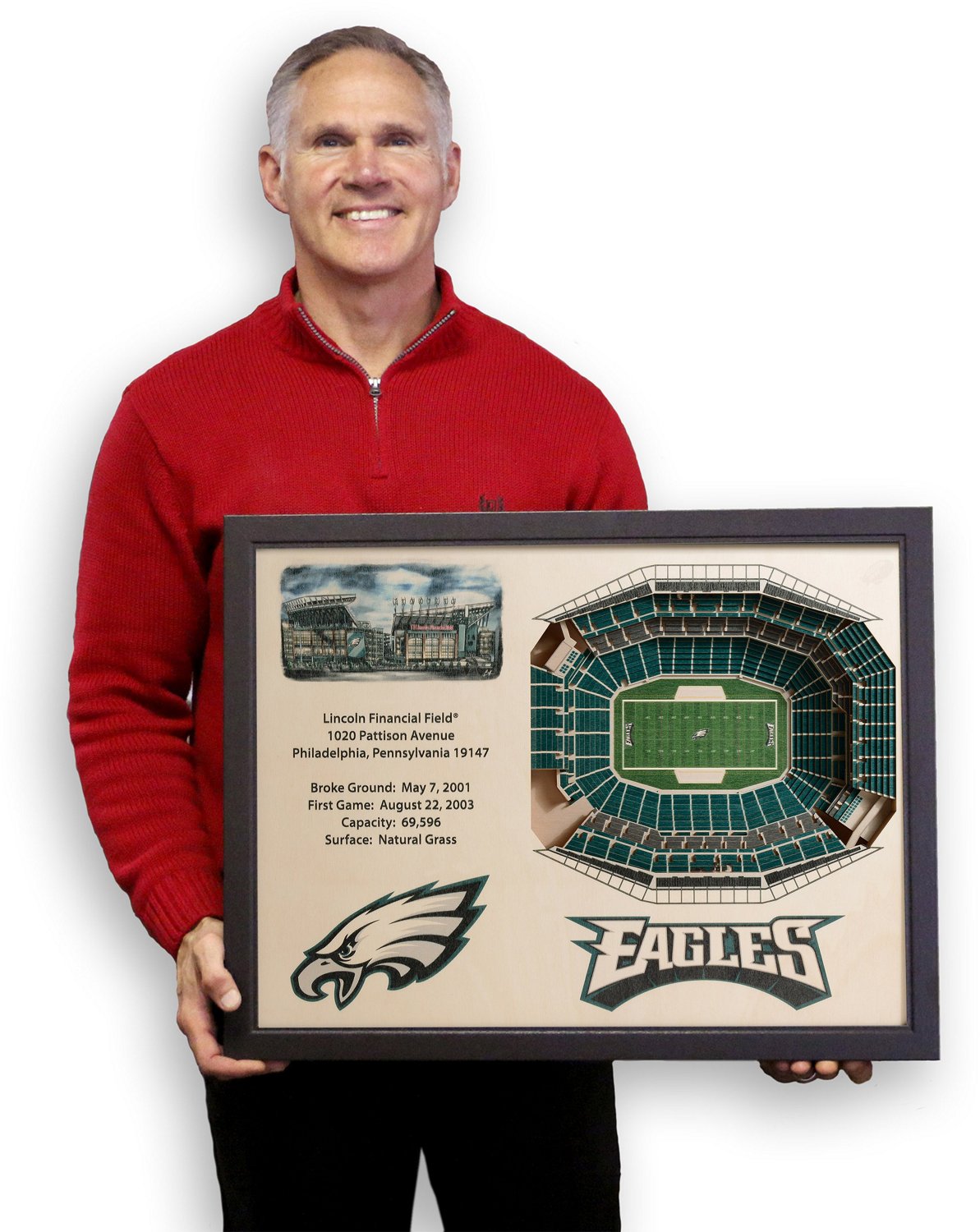 YouTheFan Philadelphia Eagles Lincoln Financial Field 3-D Stadium Banner                                                         - view number 5