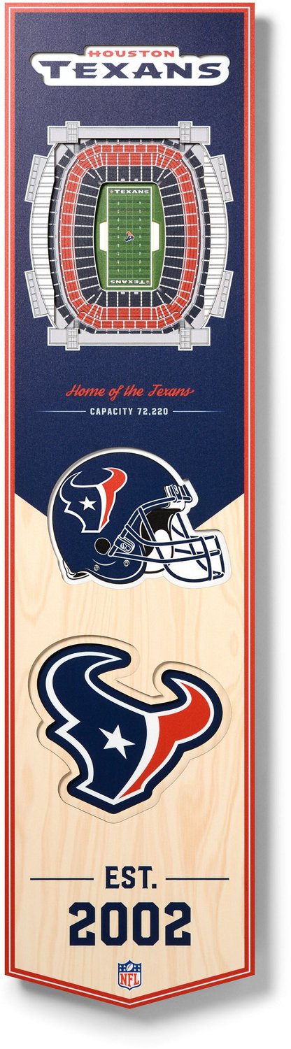 YouTheFan Houston Texans 8 x 32 in 3-D Stadium Banner