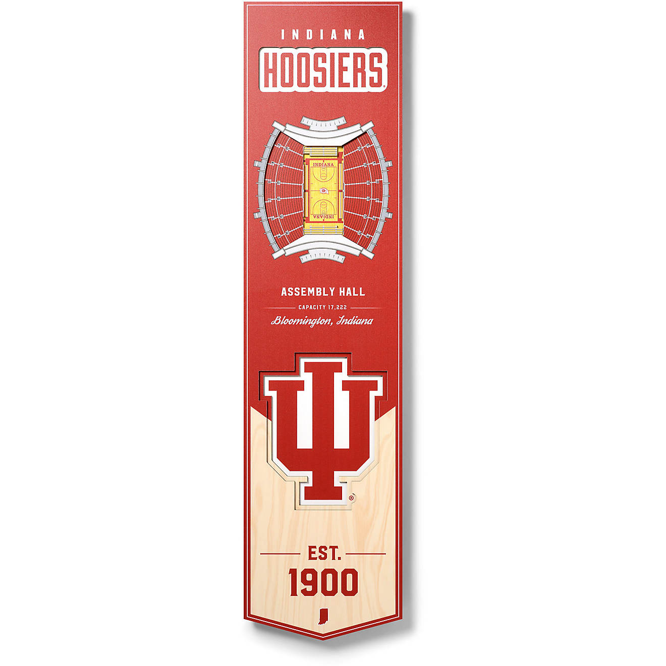 YouTheFan Indiana University 8 in x 32 in 3-D Stadium Banner                                                                     - view number 1