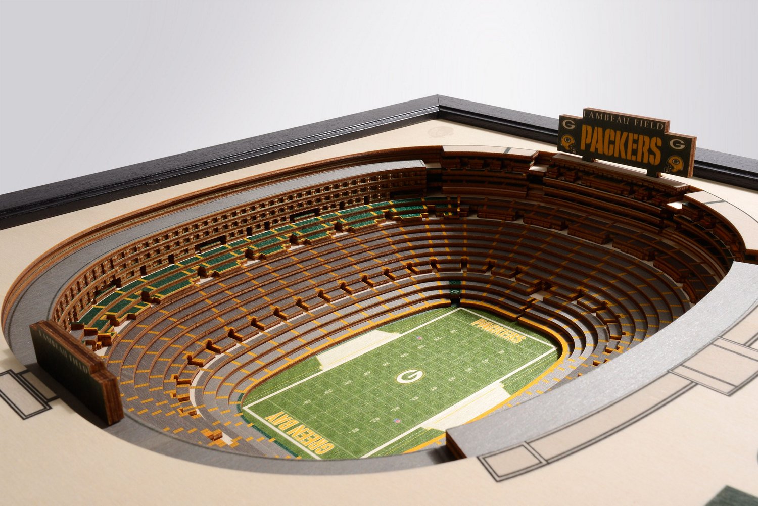 YouTheFan Green Bay Packers 25-Layer StadiumViews 3-D Wall Art