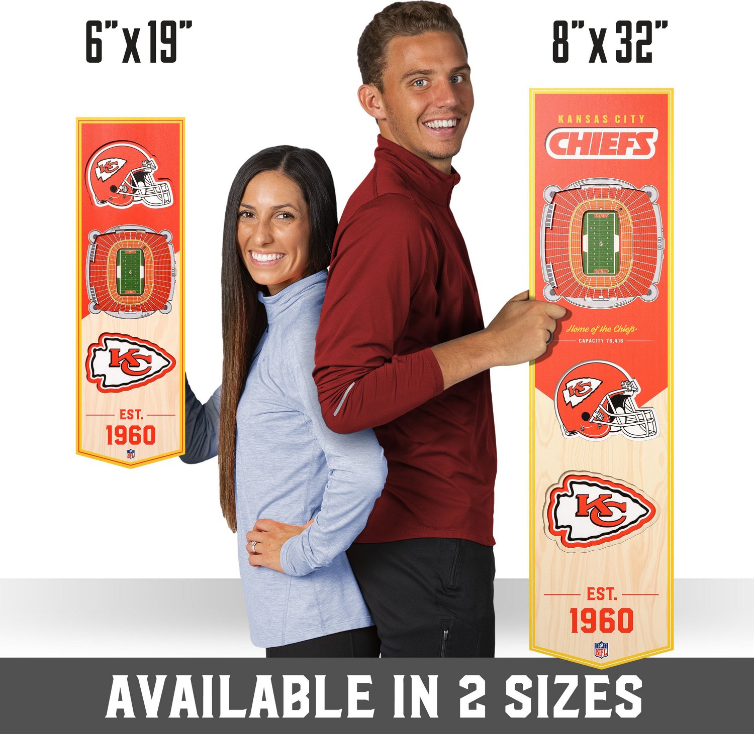 YouTheFan Kansas City Chiefs 6" x 19" 3-D Stadium Banner                                                                         - view number 7