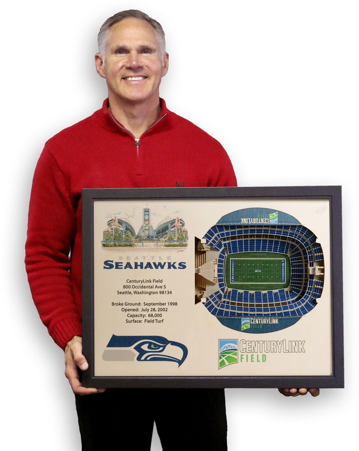 YouTheFan Seattle Seahawks 25-Layer 3-D Stadium Wall Art                                                                         - view number 5