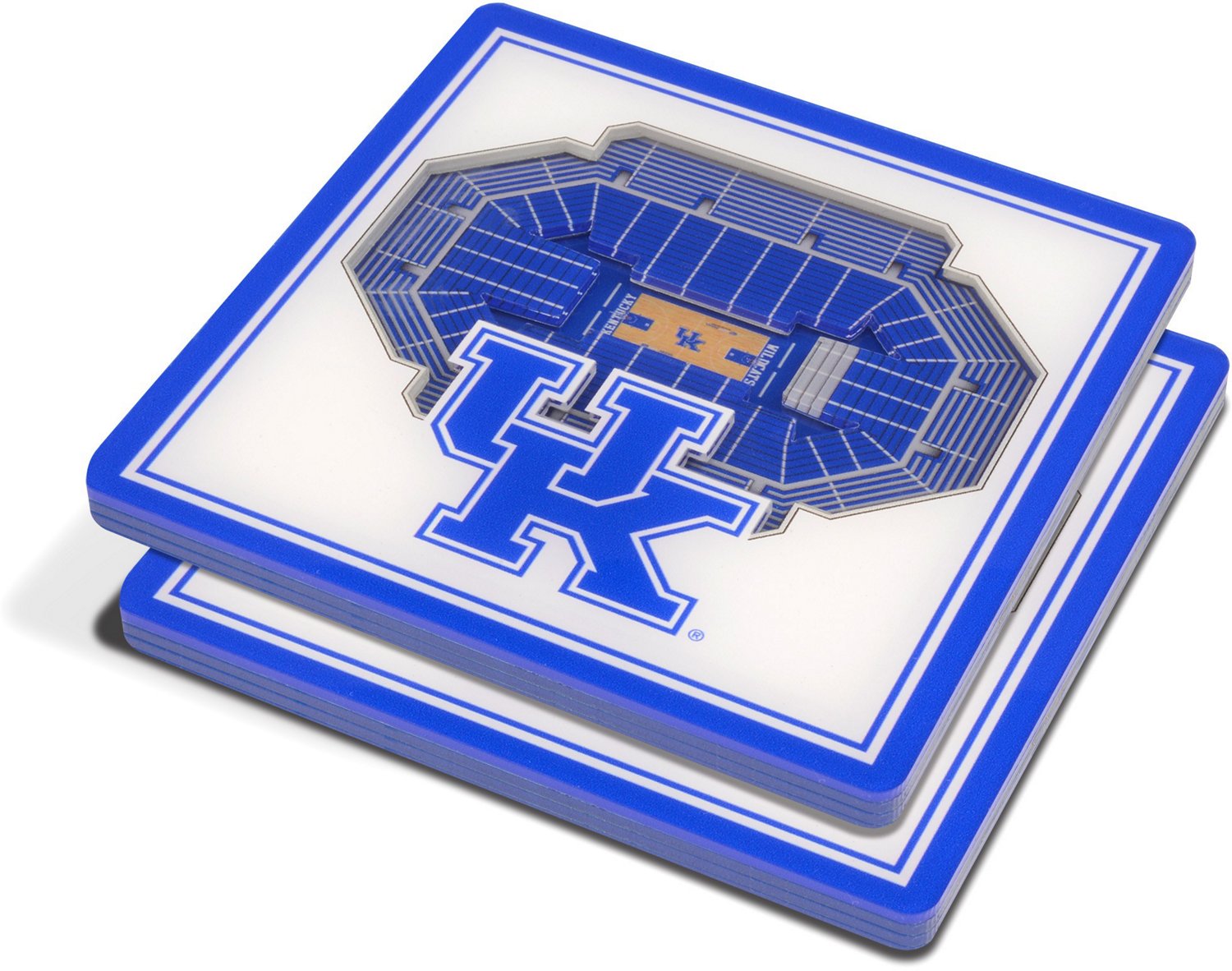 YouTheFan University of Kentucky 3-D StadiumViews 2-Piece Coaster Set