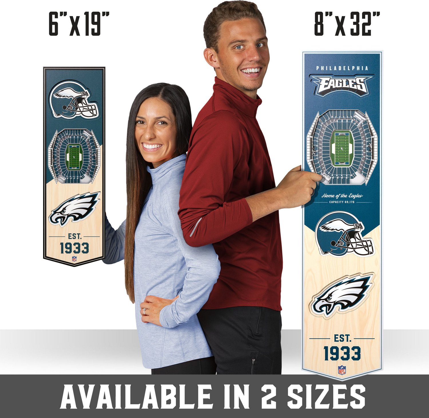 YouTheFan Philadelphia Eagles 6" x 19" 3-D Stadium Banner