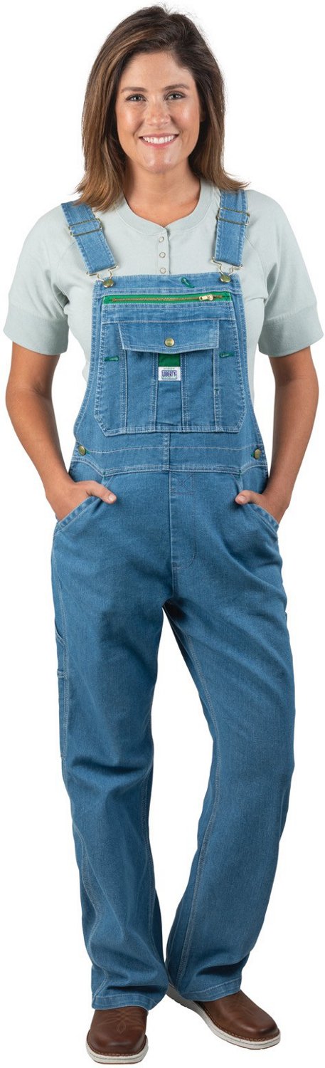 Liberty Women's Washed Denim Bib Overalls