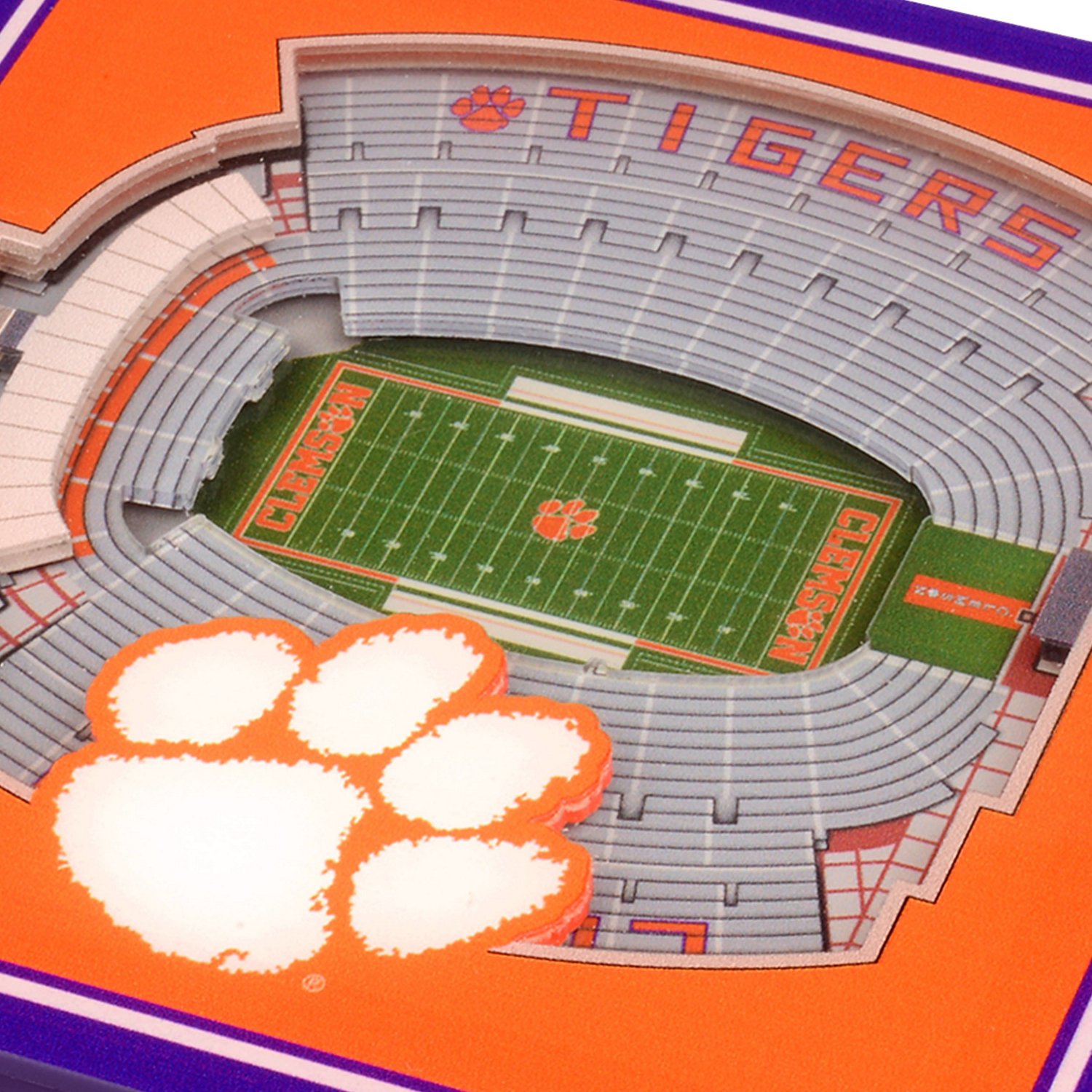 YouTheFan Clemson University 3-D StadiumViews Coasters 2-Pack - view number 2