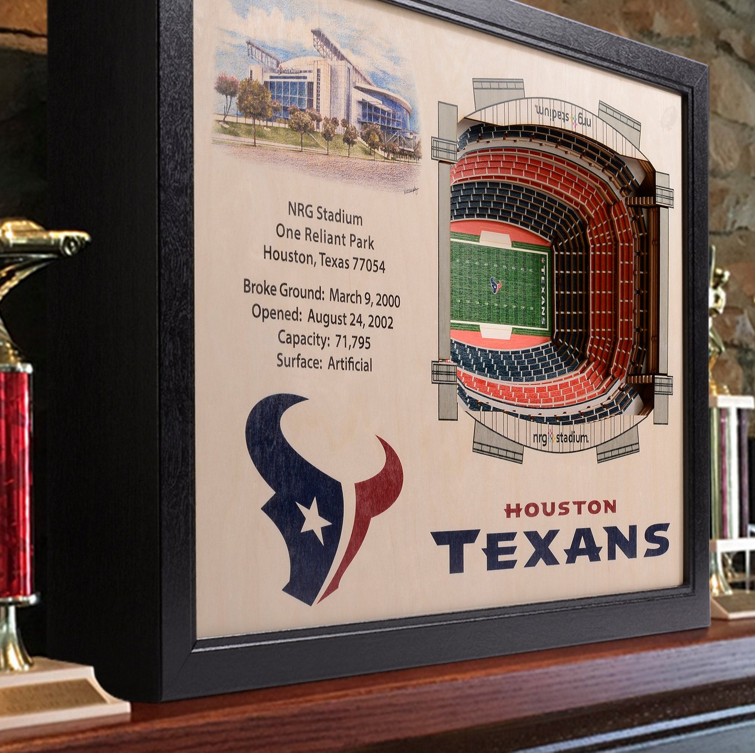 YouTheFan Houston Texans 25-Layer 3-D Stadium Wall Art - view number 2