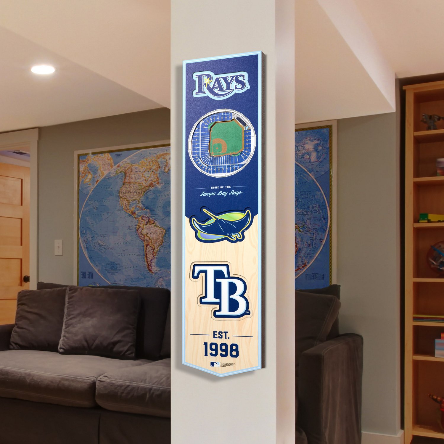 YouTheFan Tampa Bay Rays 8 x 32 in 3-D Stadium Banner - view number 2
