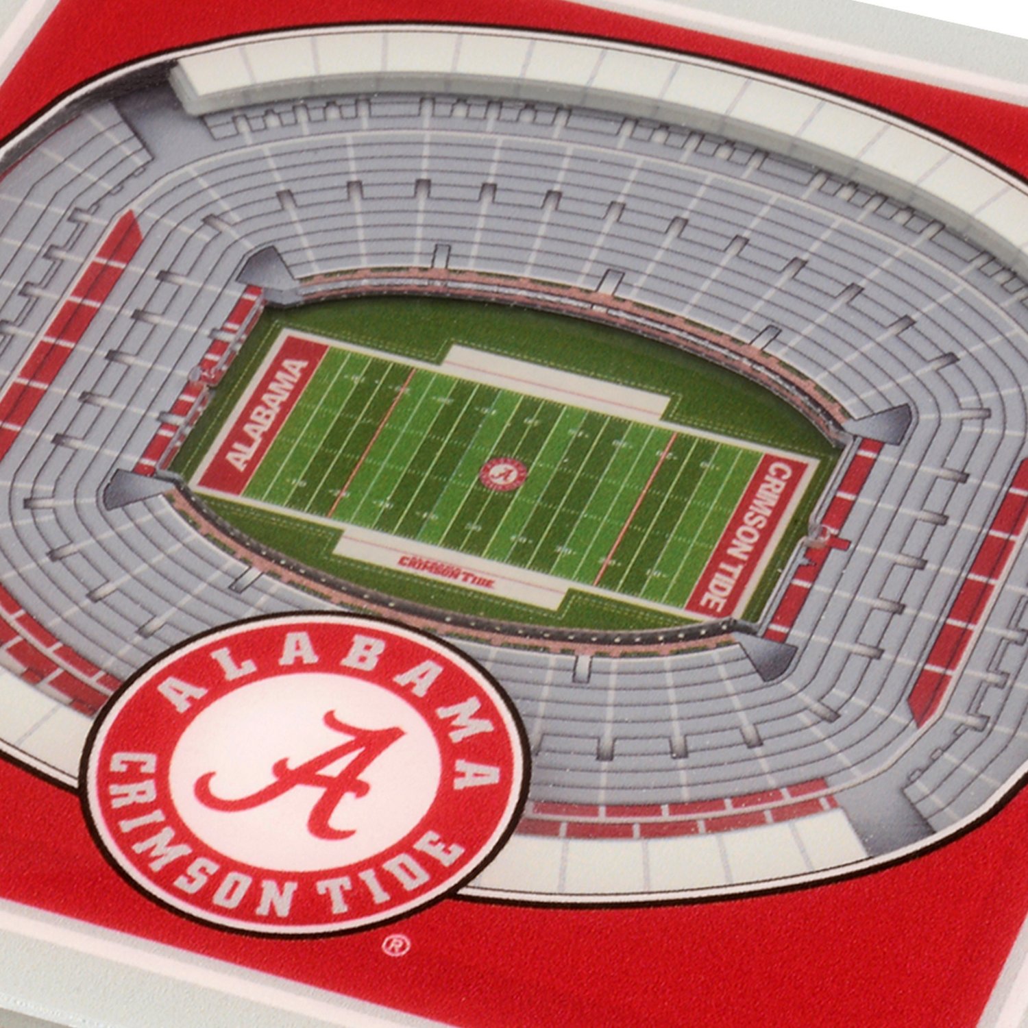 YouTheFan University of Alabama 3-D StadiumViews Coasters 2-Pack