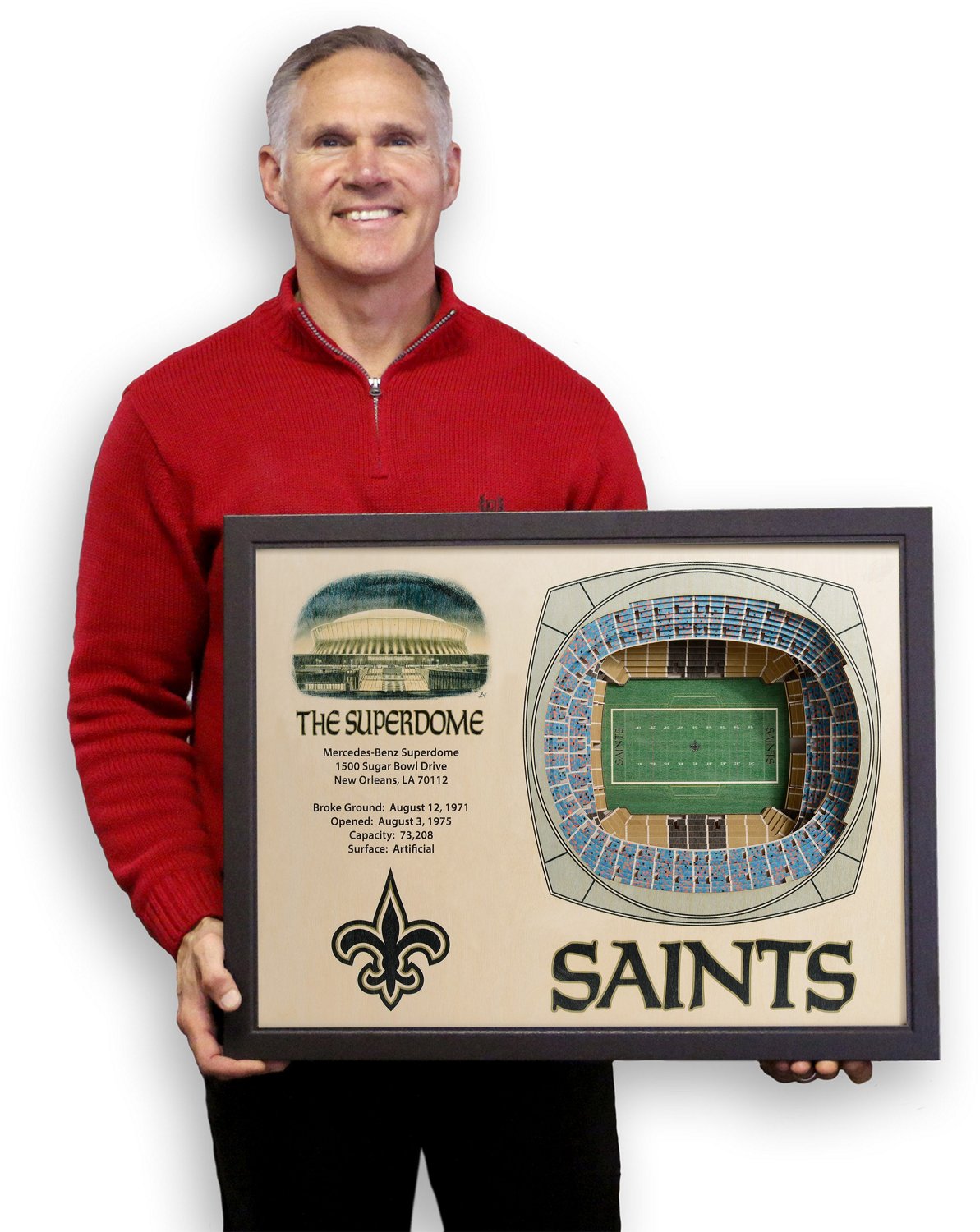 YouTheFan New Orleans Saints 25-Layer 3-D Stadium Wall Art                                                                       - view number 5
