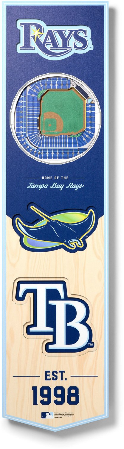 YouTheFan Tampa Bay Rays 8 x 32 in 3-D Stadium Banner