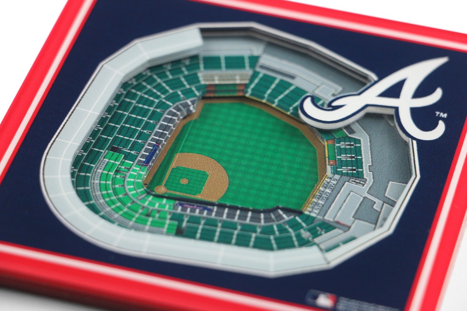 YouTheFan Atlanta Braves 3-D StadiumViews Coasters 2-Pack