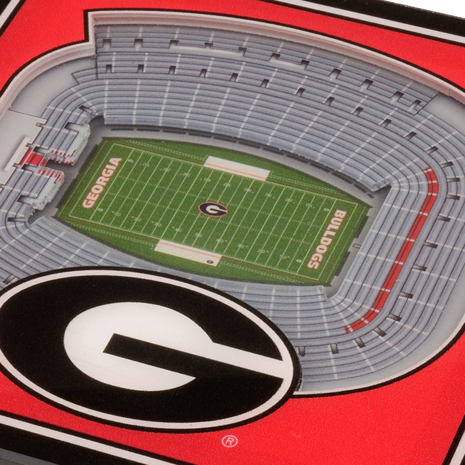 YouTheFan University of Georgia 3-D StadiumViews Coasters 2-Pack