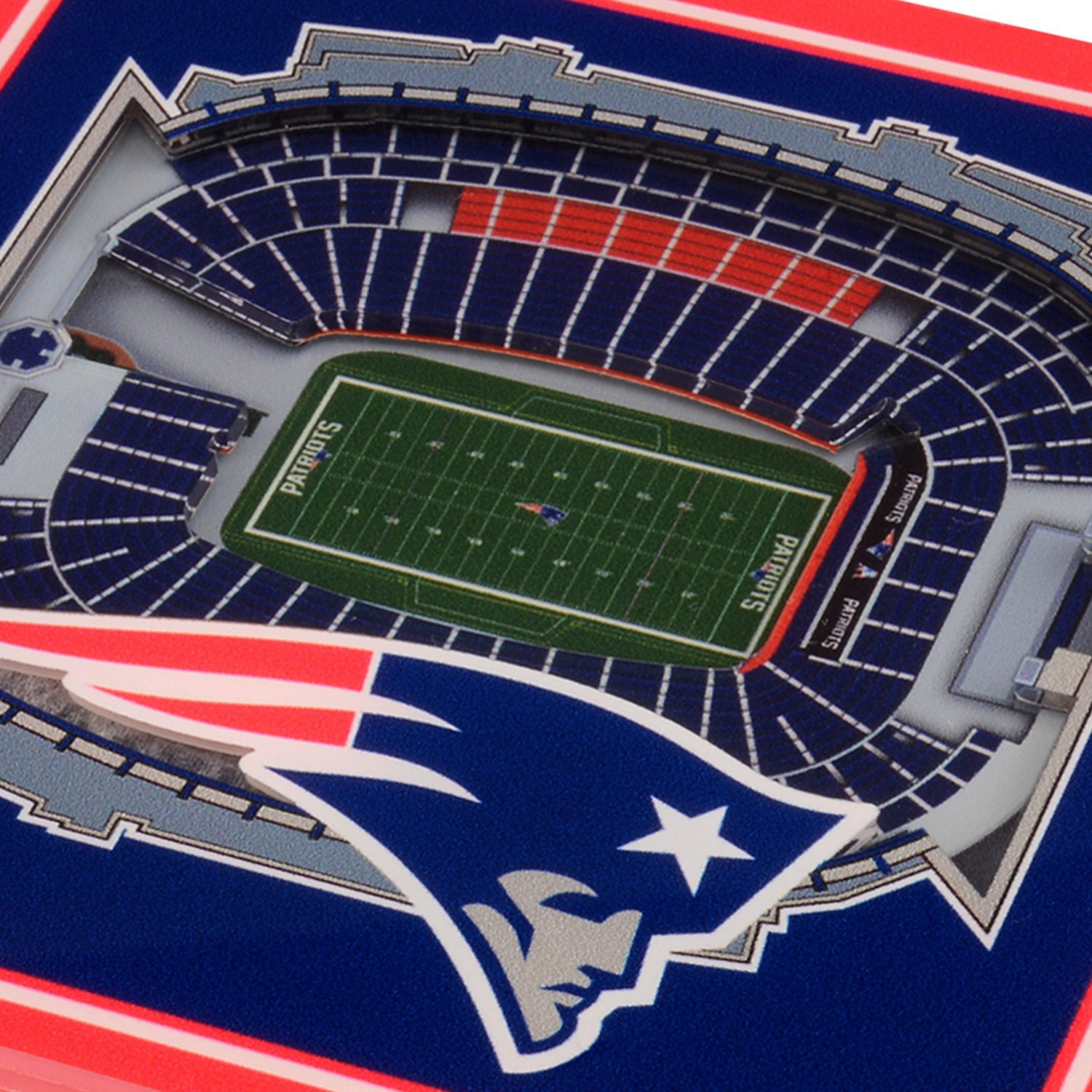 YouTheFan New England Patriots 3-D StadiumViews 2-Piece Coaster Set                                                              - view number 2