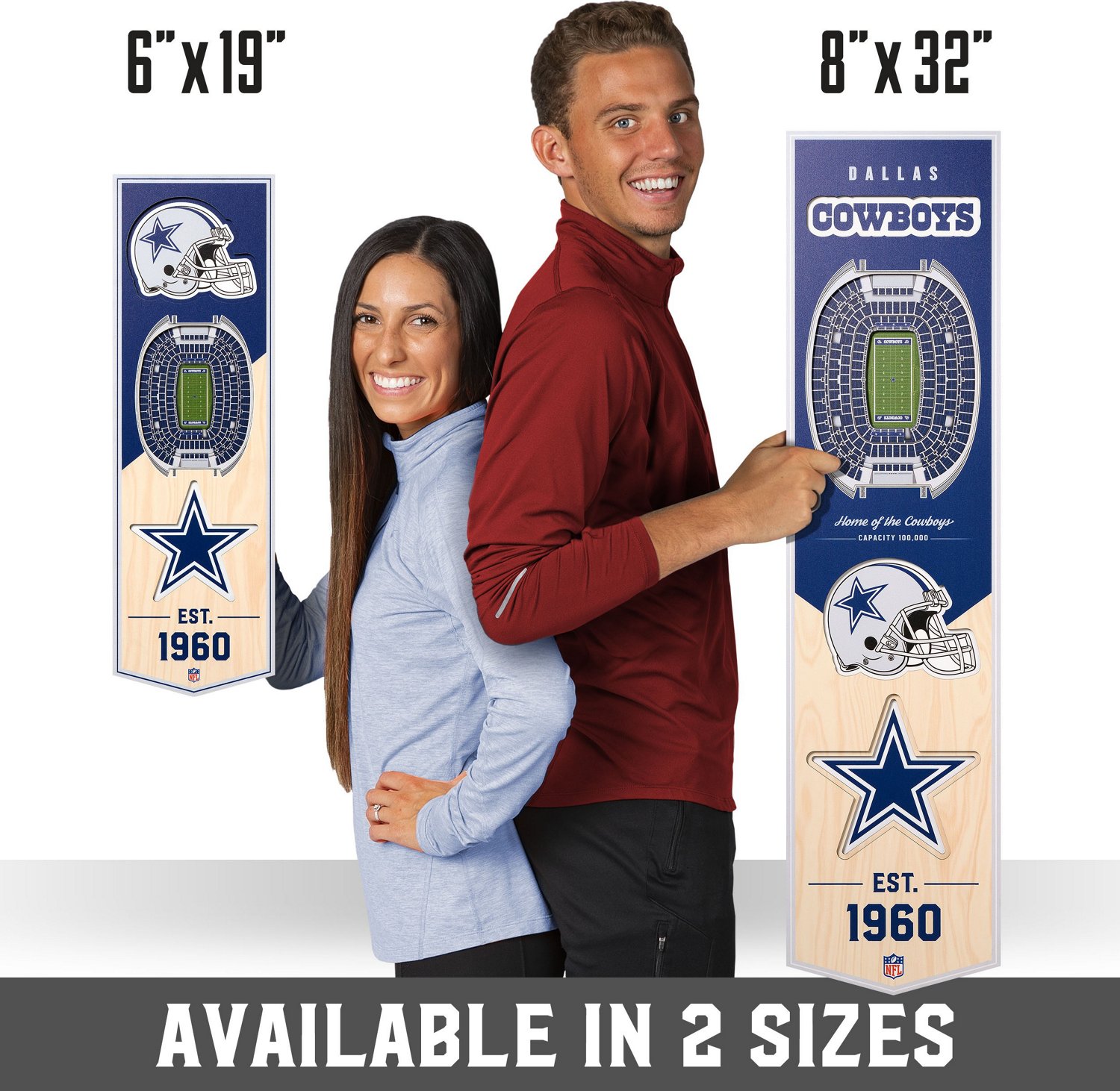 YouTheFan Dallas Cowboys 6" x 19" 3-D Stadium Banner                                                                             - view number 7