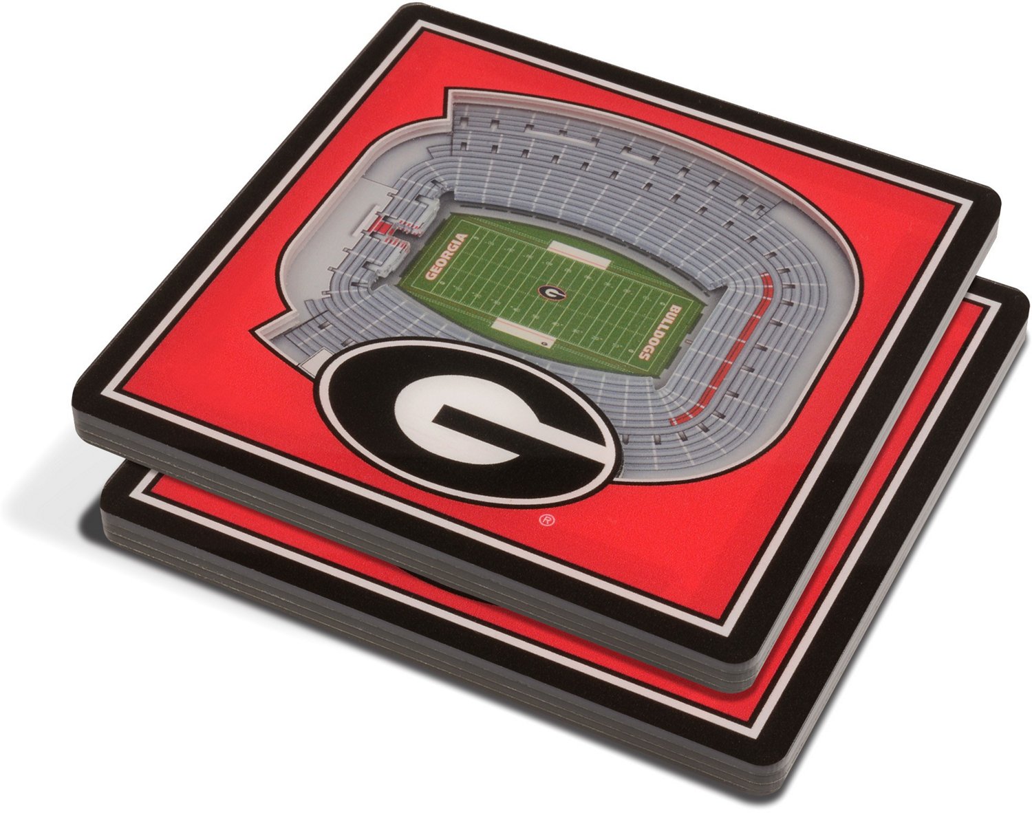 YouTheFan University of Georgia 3-D StadiumViews Coasters 2-Pack