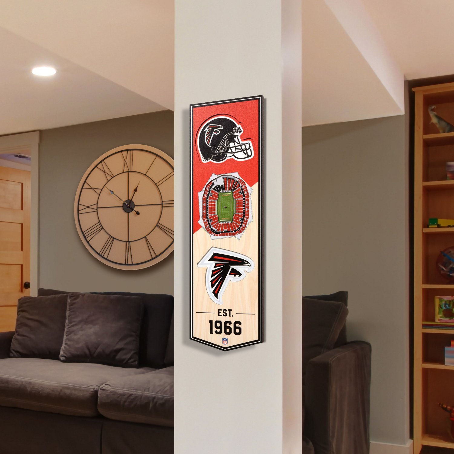 YouTheFan Atlanta Falcons 6" x 19" 3-D Stadium Banner                                                                            - view number 2