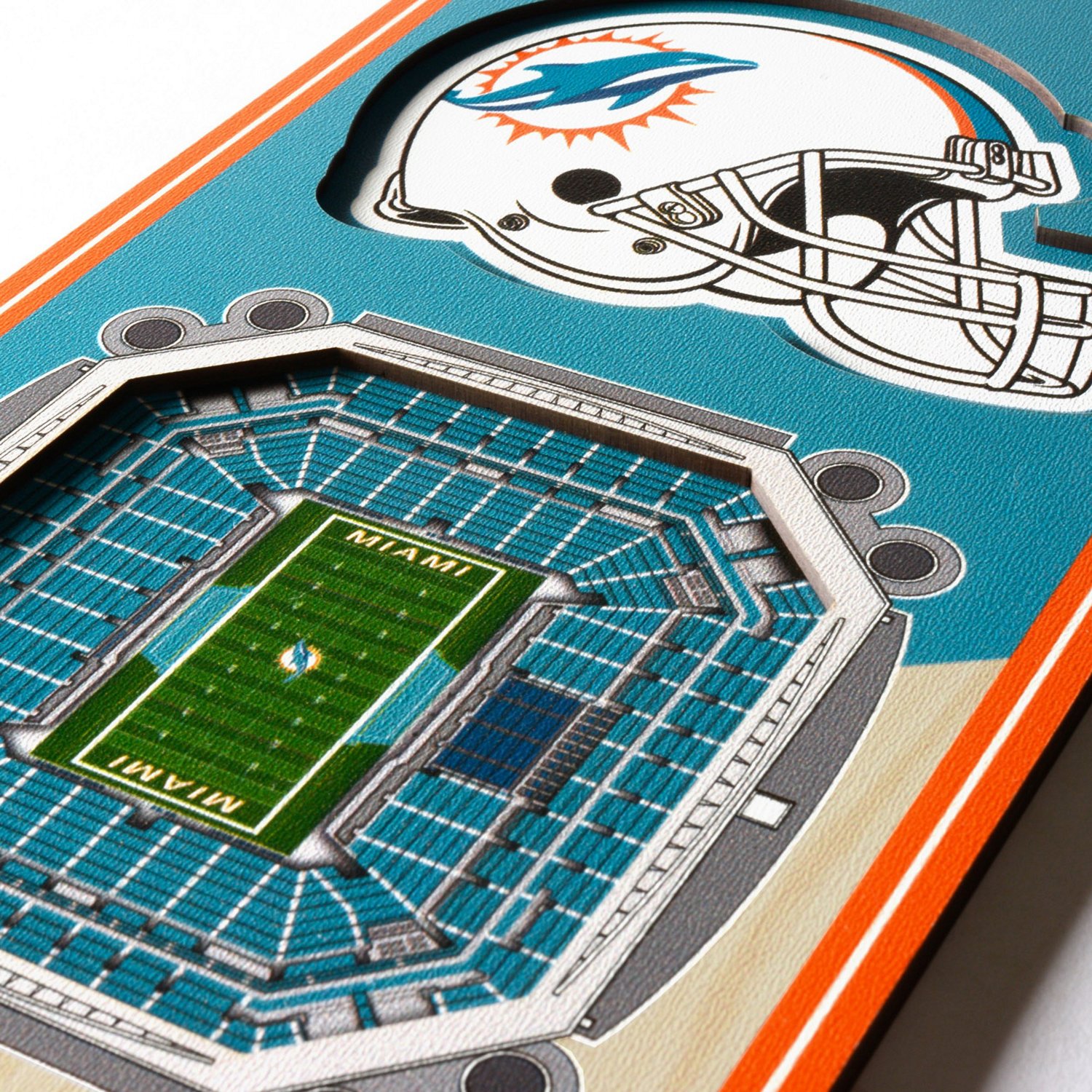 YouTheFan Miami Dolphins 6" x 19" 3-D Stadium Banner                                                                             - view number 3