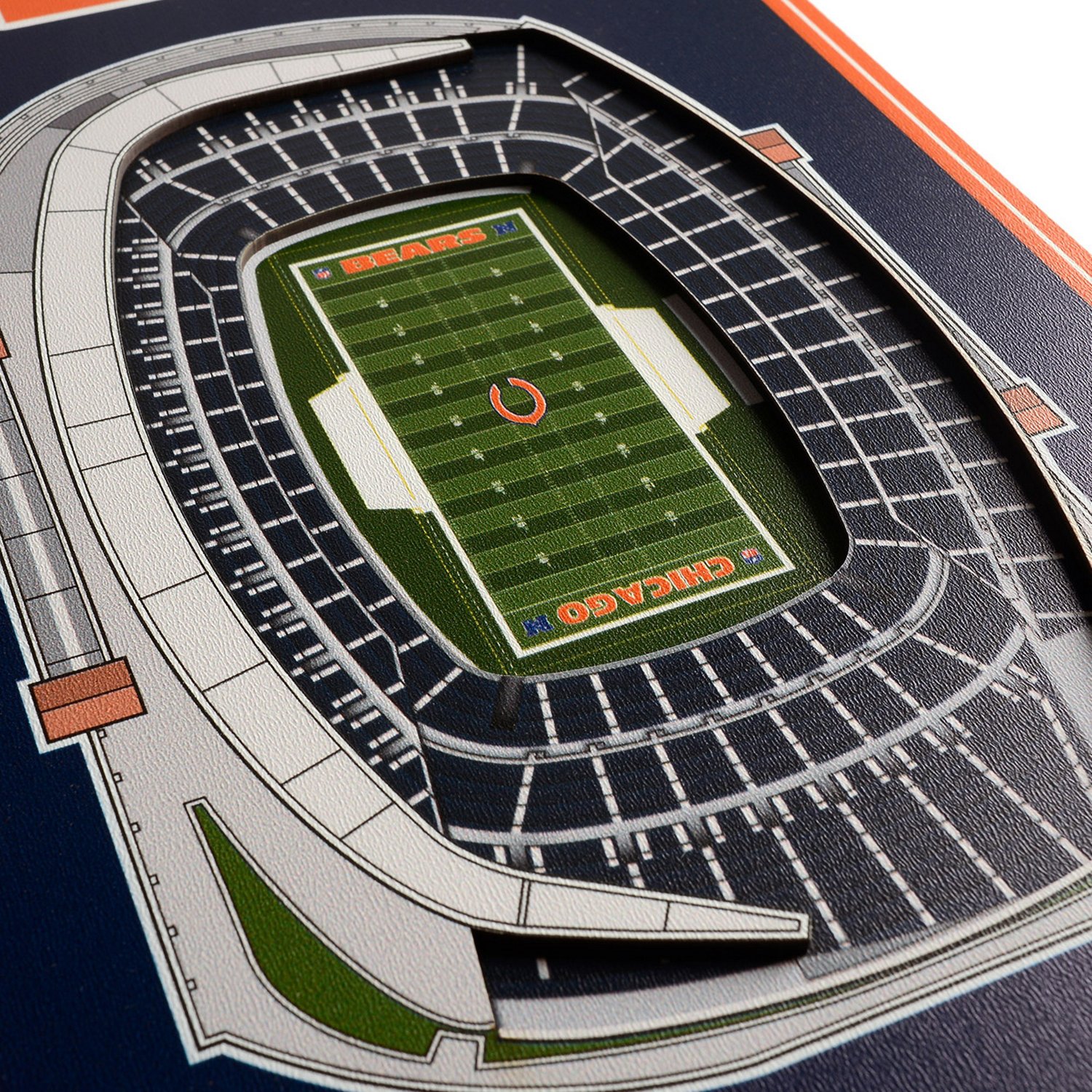 YouTheFan Chicago Bears 8" x 32" 3-D Stadium Banner
