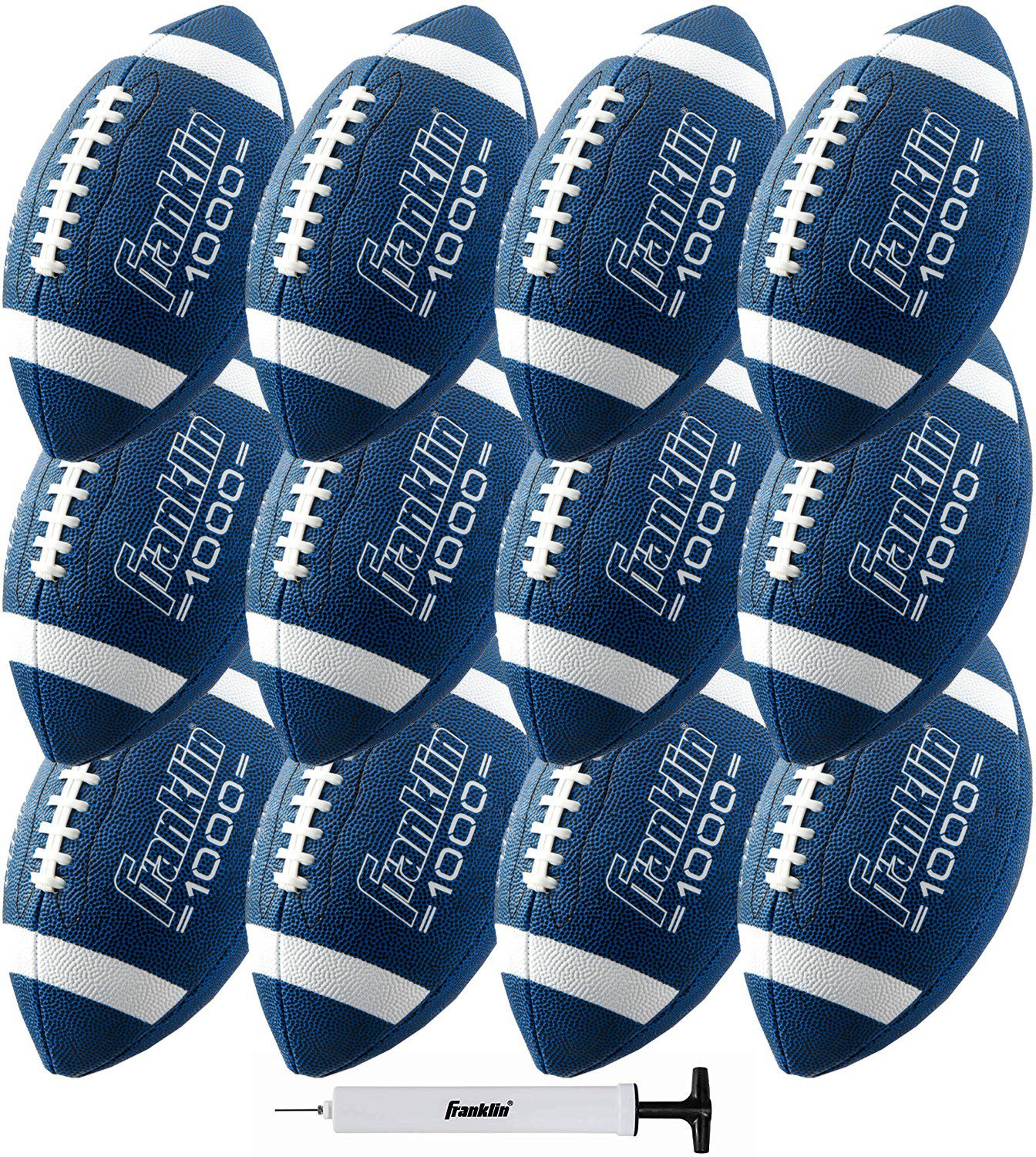 Franklin Grip-Rite 1000 Junior Size Footballs 12-Pack