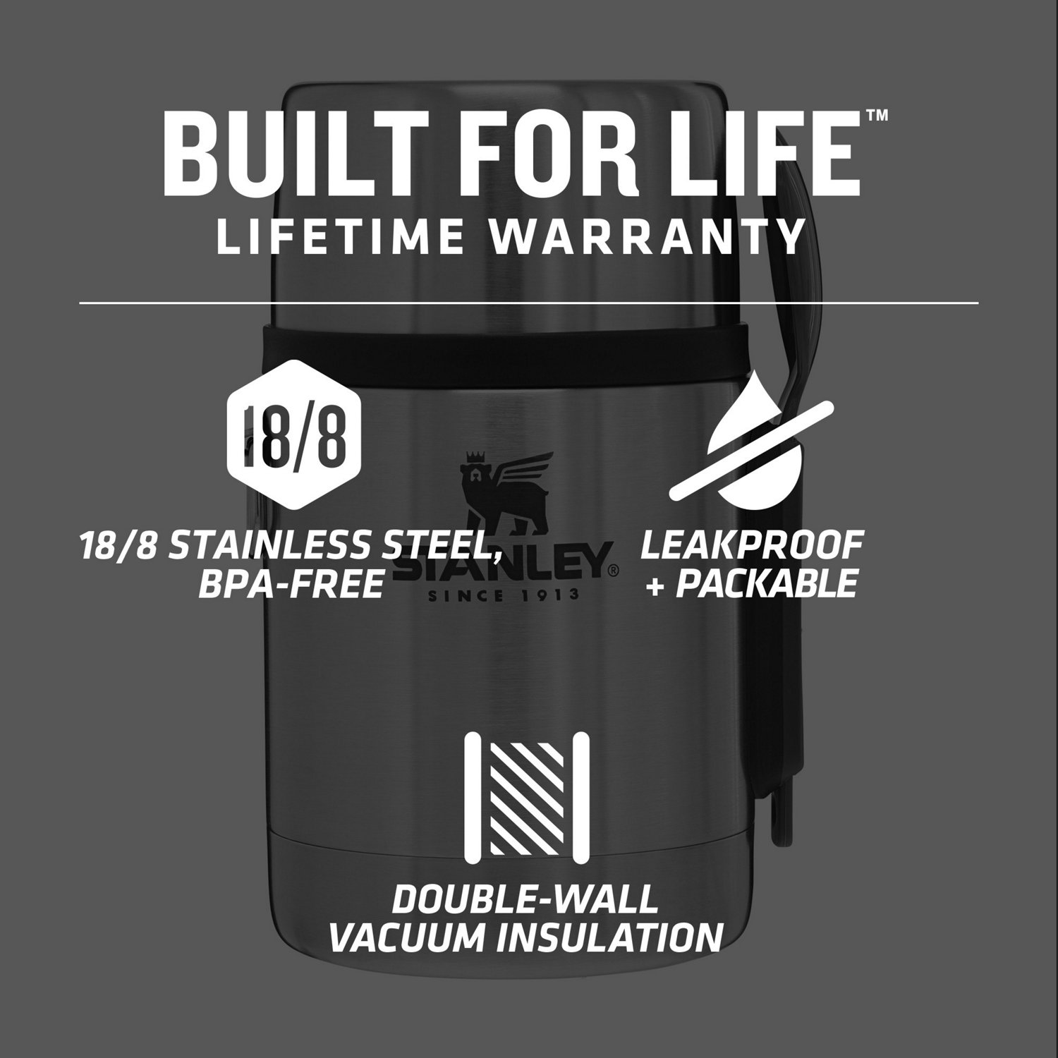 Stanley Adventure Stainless-Steel 18 oz All-in-One Food Jar - view number 5