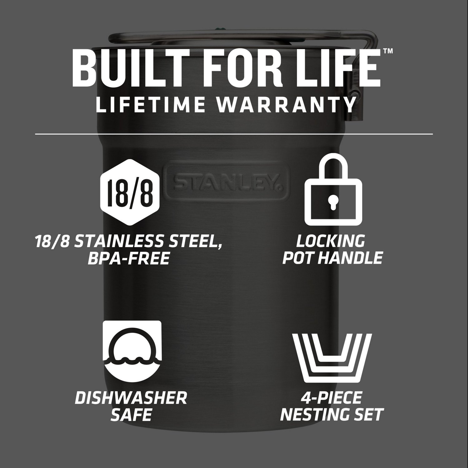 Stanley® Adventure 24 oz. Stainless-Steel Camp Cook Set                                                                         - view number 4