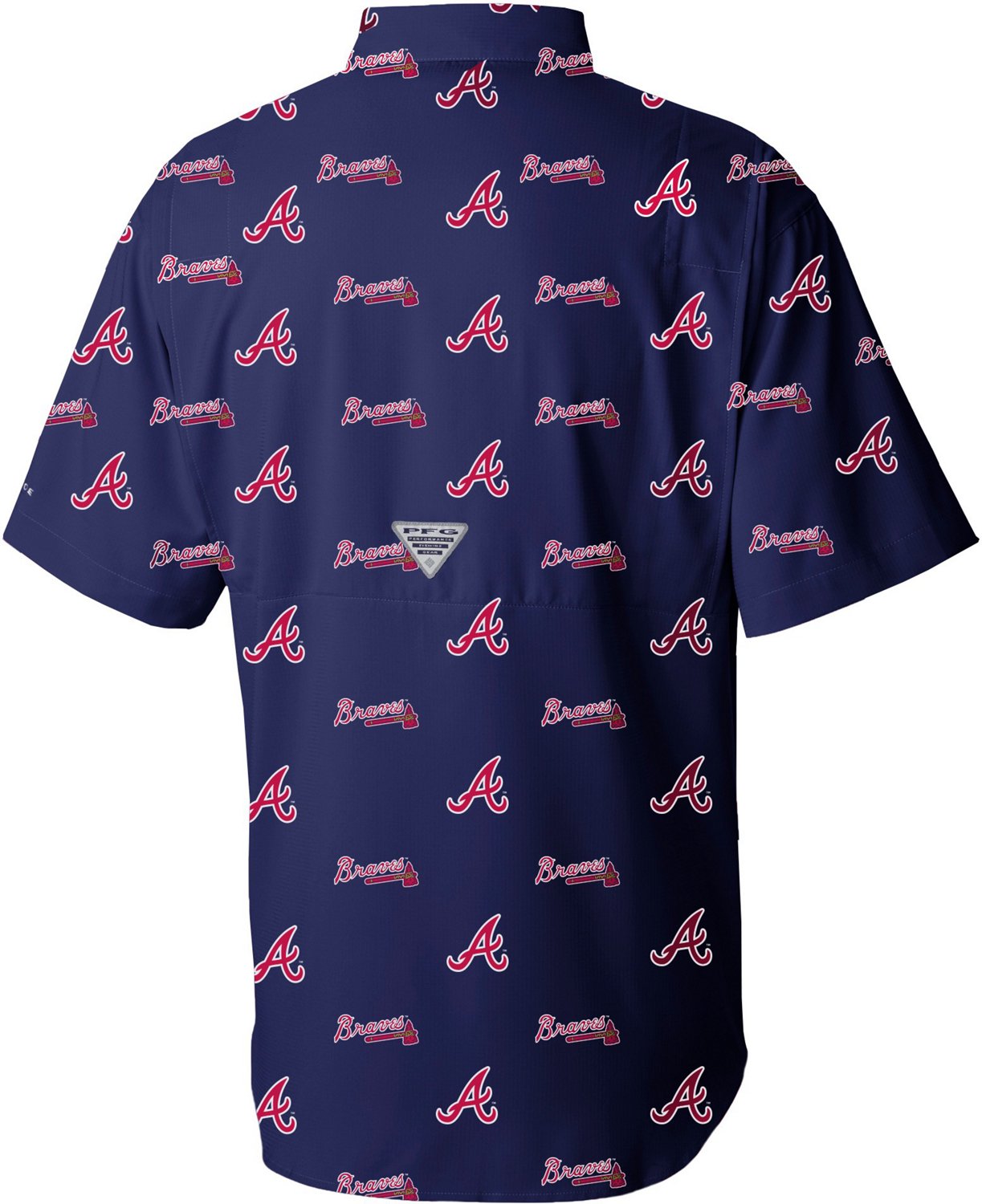 Men's Navy Atlanta Braves Button-Up Baseball Jersey