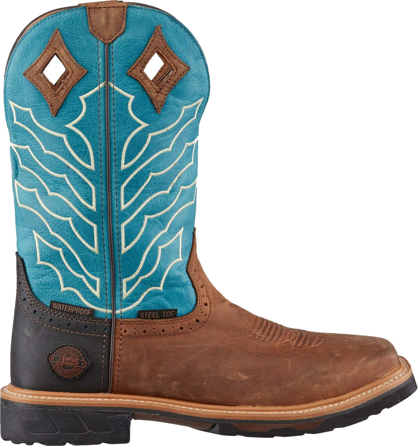 Justin steel best sale toe cowboy boots