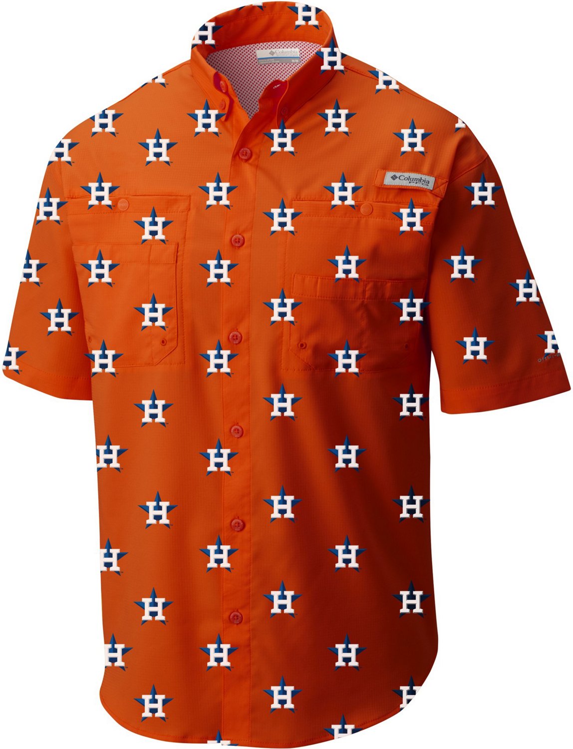 Columbia Sportswear Men's Houston Astros PFG Tamiami Button Down Shirt