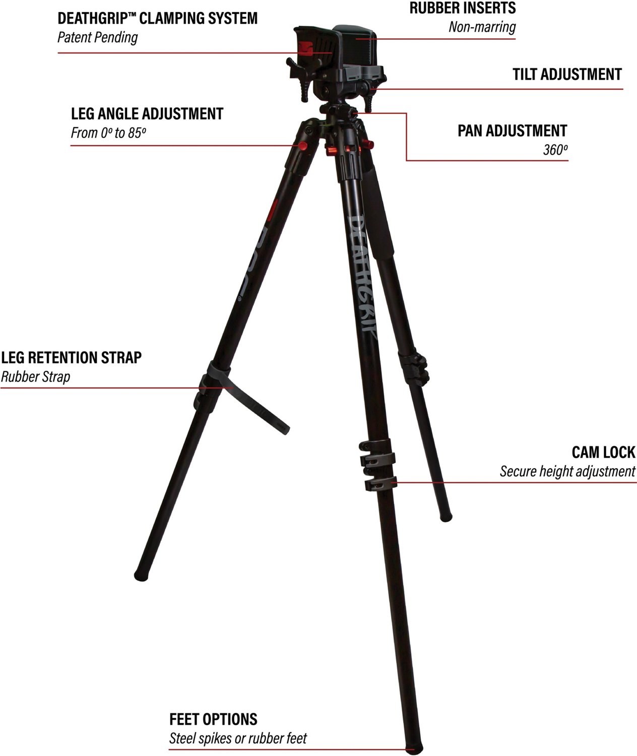 BOG Deathgrip Aluminum Shooting Tripod                                                                                           - view number 5