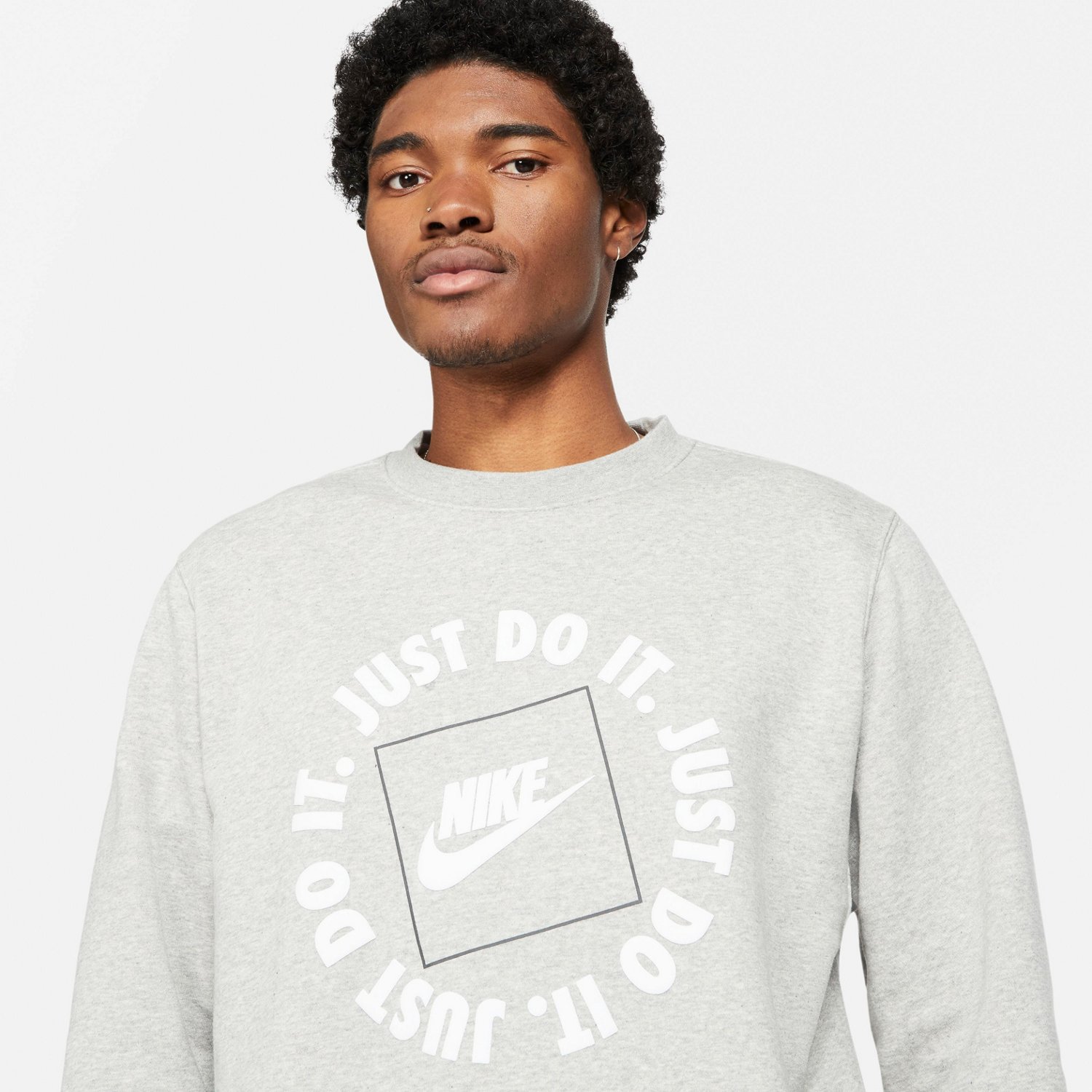 Nike Men's Sportswear Club Fleece JDI Crew Pullover Sweatshirt - view number 4