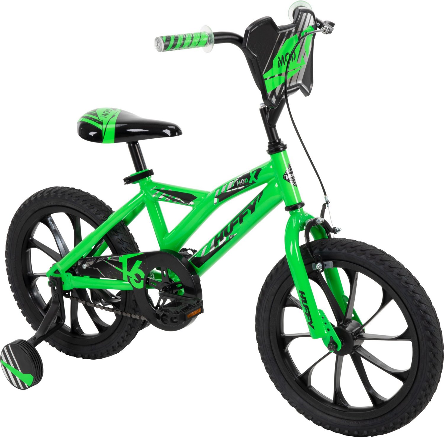 Huffy 18u0022 Mod X Kids Bike, Black/Green - 21900