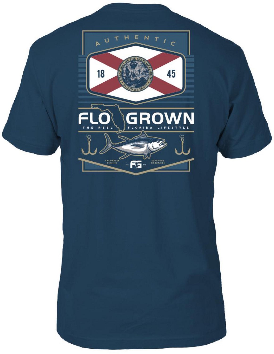 FLOGROWN Men's Offshore Crest Graphic T-shirt | Academy