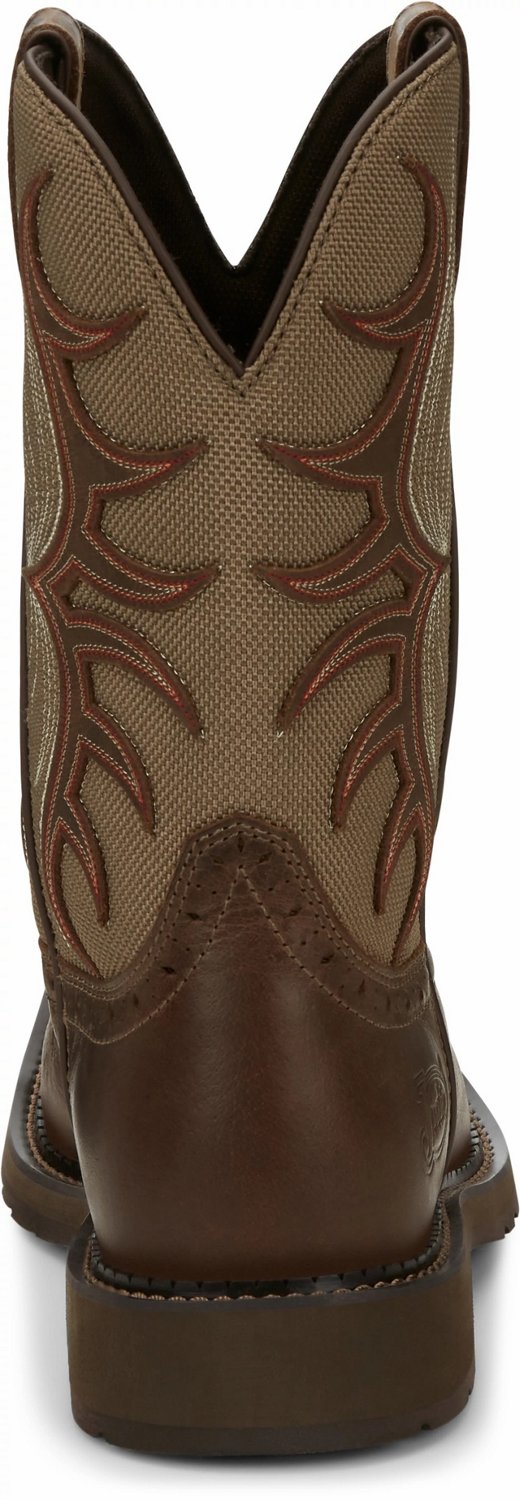 Justin Men's Stampede Waxy Wellington Work Boots                                                                                 - view number 6