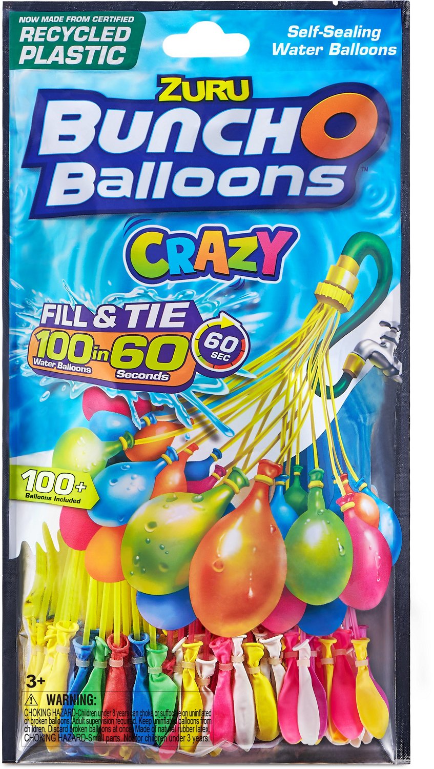 ZURU Crazy Bunch O Balloons Rapid-Filling Water Balloons 3-Pack - view number 2