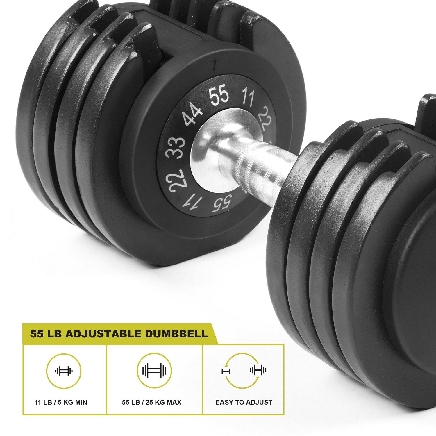 PRCTZ 11 55 lb Adjustable Dumbbell Academy