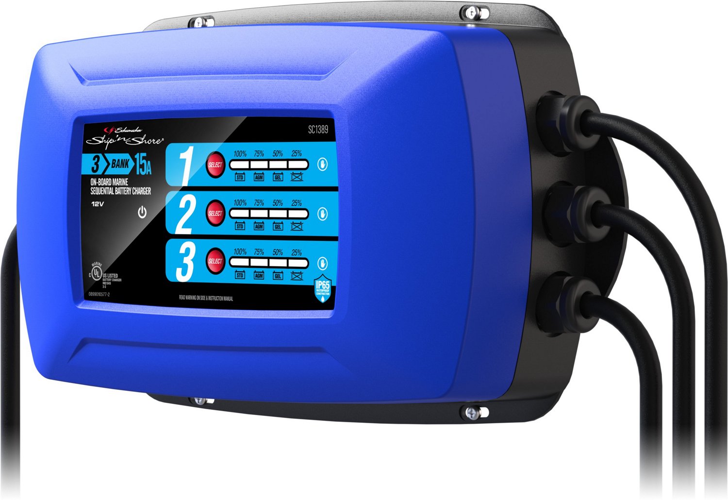Schumacher Electric SC1389 15A 12V 3-Bank On-Board Marine Battery Charger                                                        - view number 1
