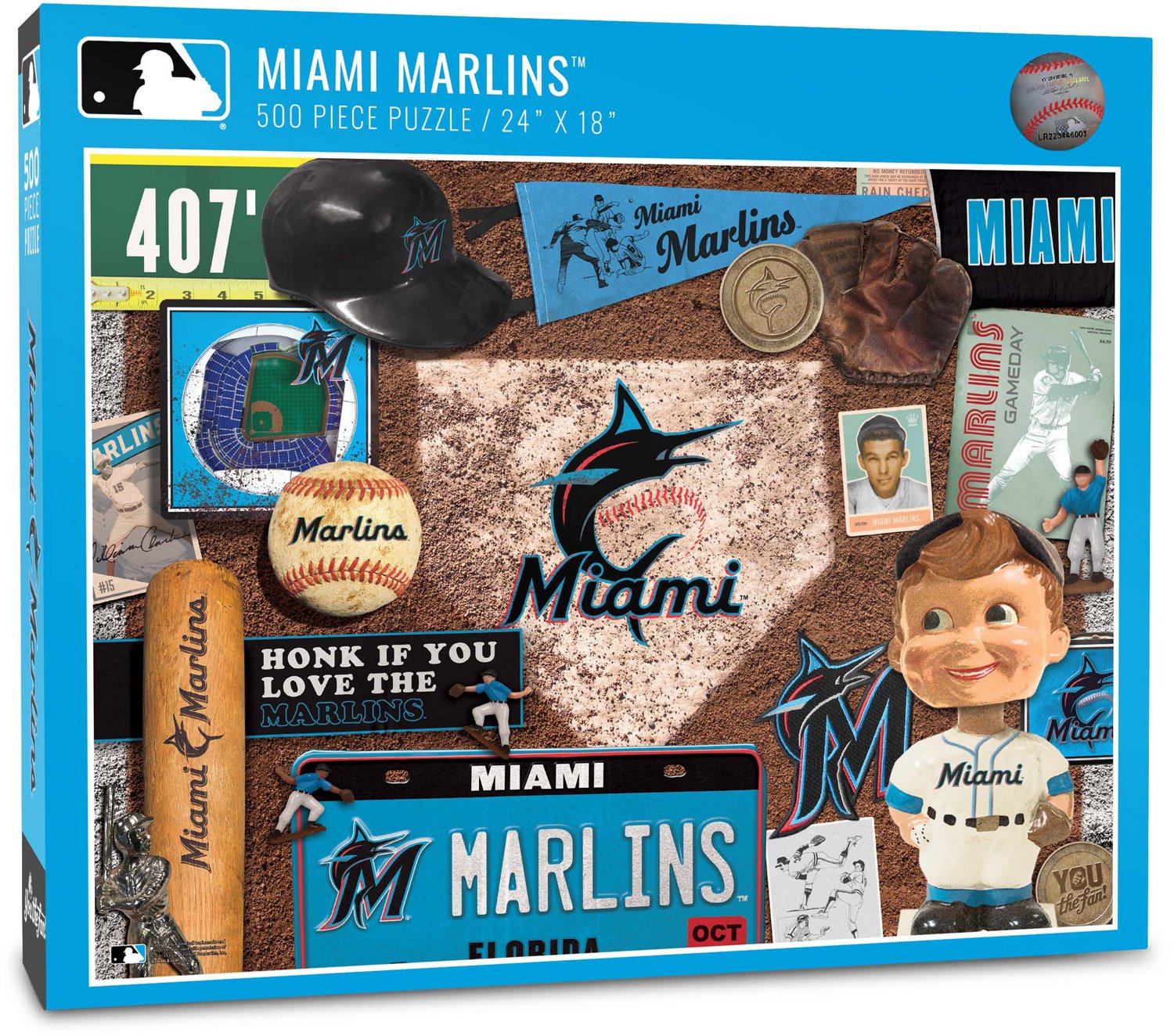 YouTheFan Miami Marlins Retro Series 500-Piece Puzzle