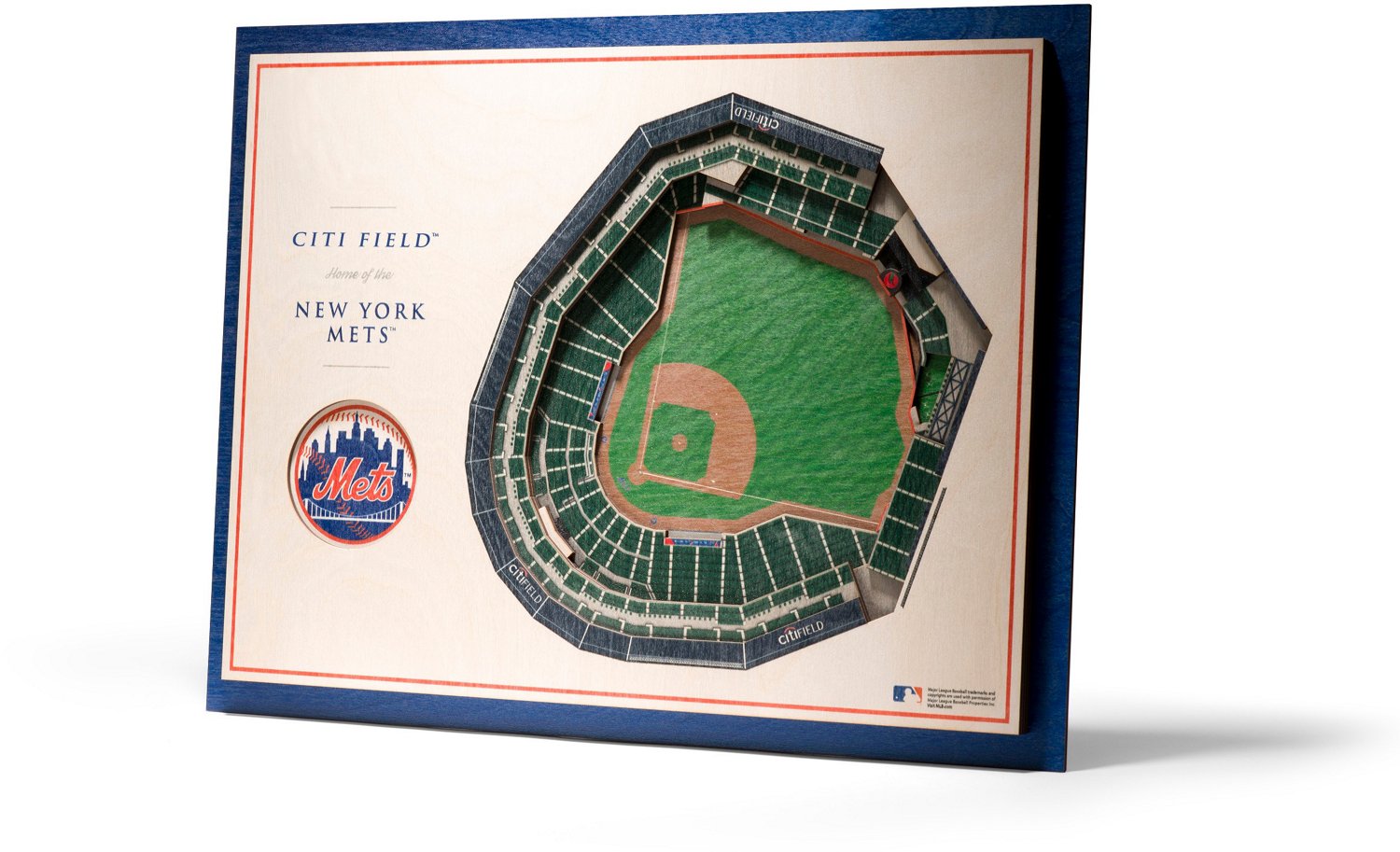 YouTheFan New York Mets 5-Layer StadiumViews 3-D Wall Art