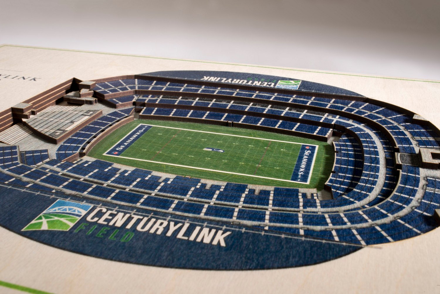 YouTheFan Seattle Seahawks 5-Layer Stadium Views 3-D Wall Art                                                                    - view number 3
