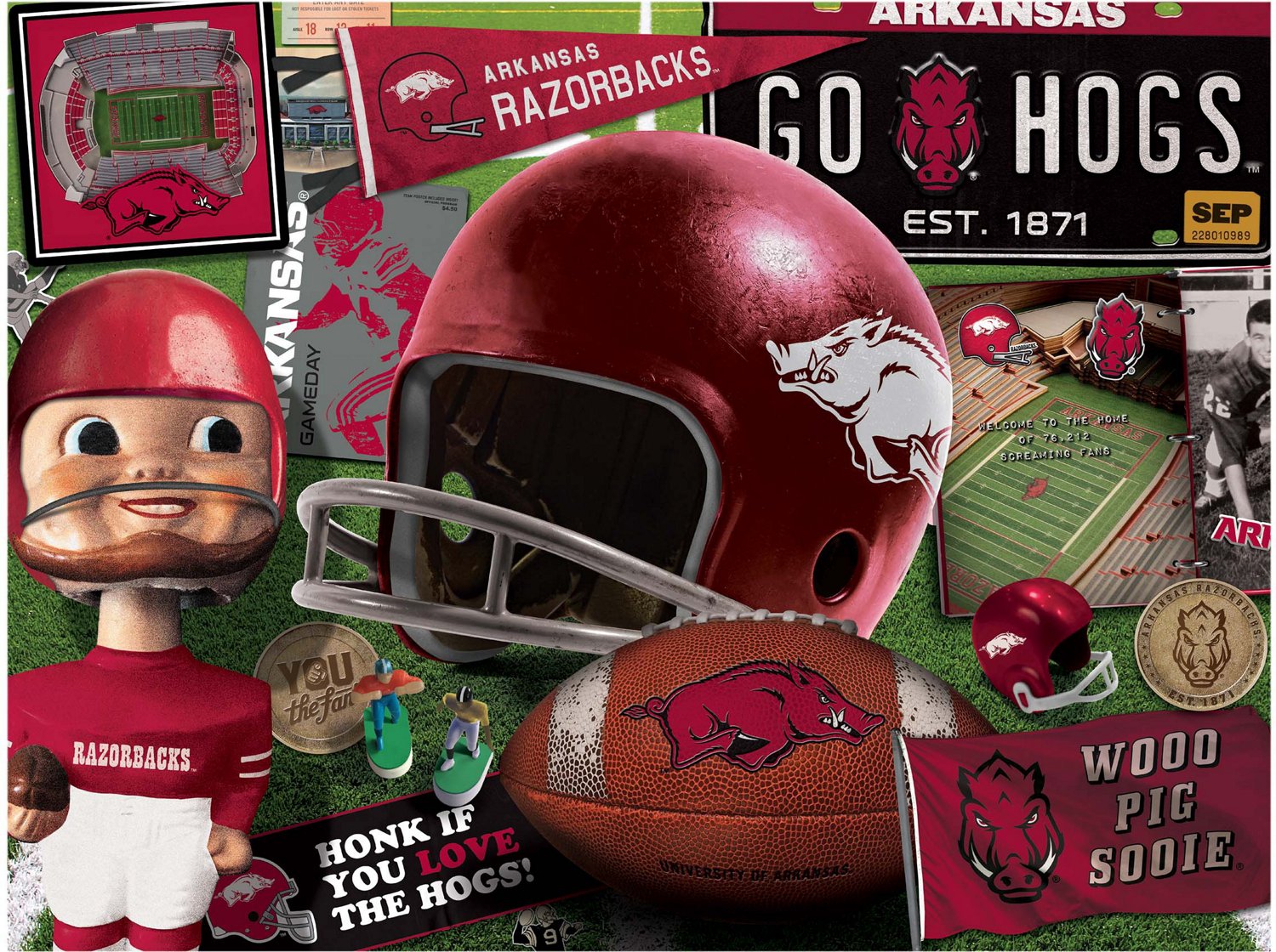 YouTheFan University of Arkansas Retro Series 500-Piece Puzzle