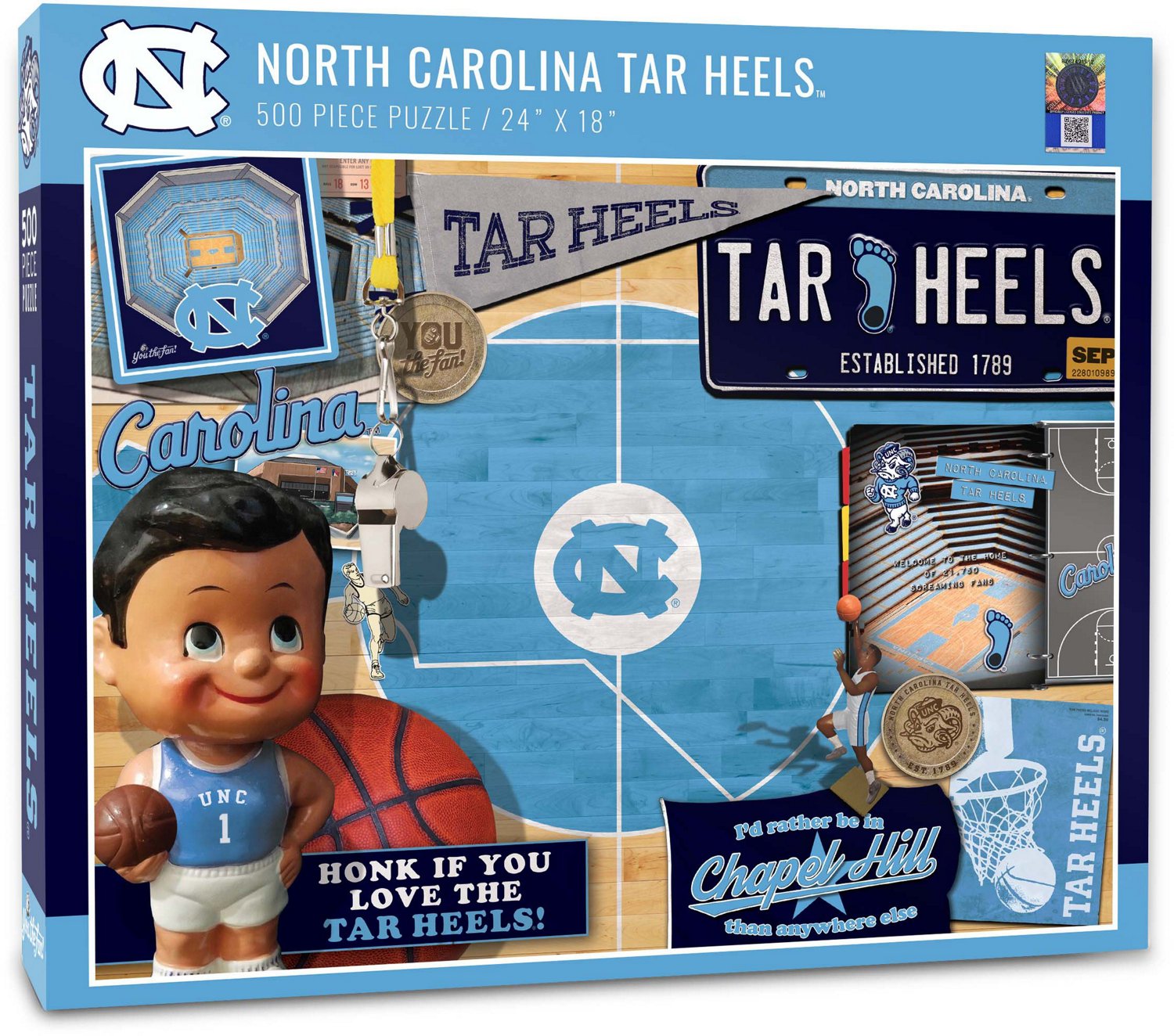 YouTheFan University of North Carolina Retro Series 500-Piece Jigsaw Puzzle