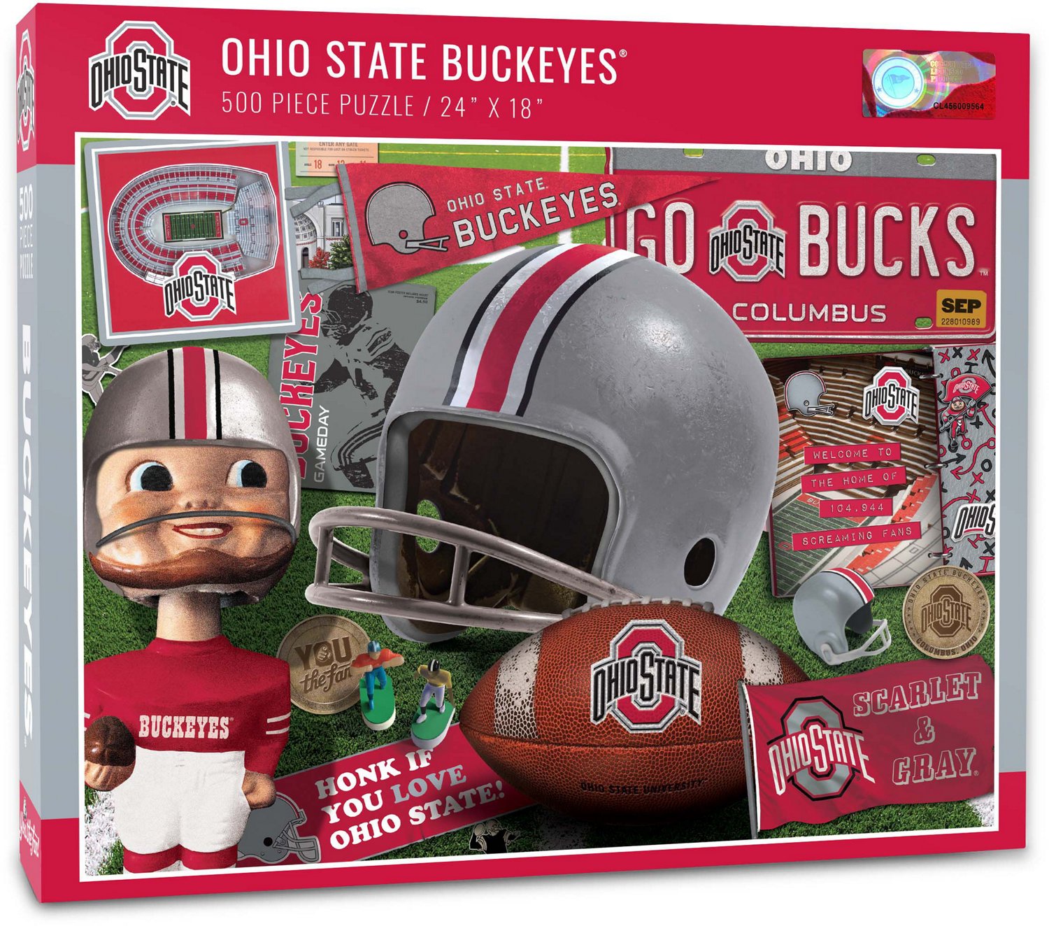 YouTheFan Ohio State University Retro Series 500-Piece Puzzle