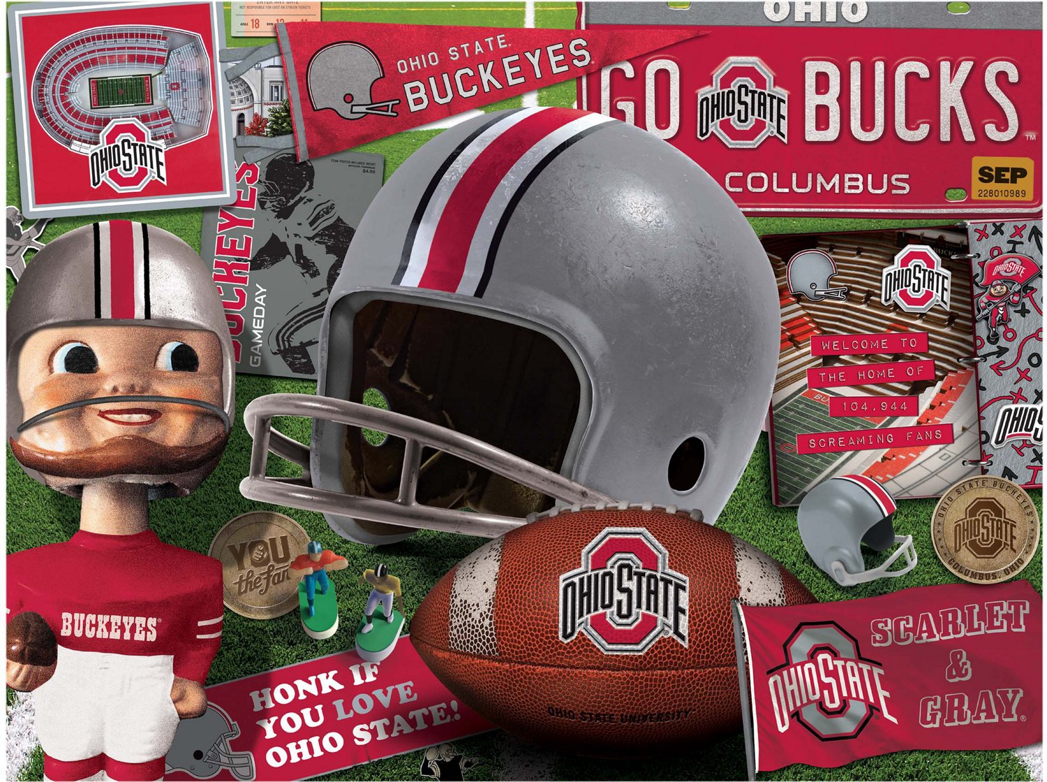 YouTheFan Ohio State University Retro Series 500-Piece Puzzle
